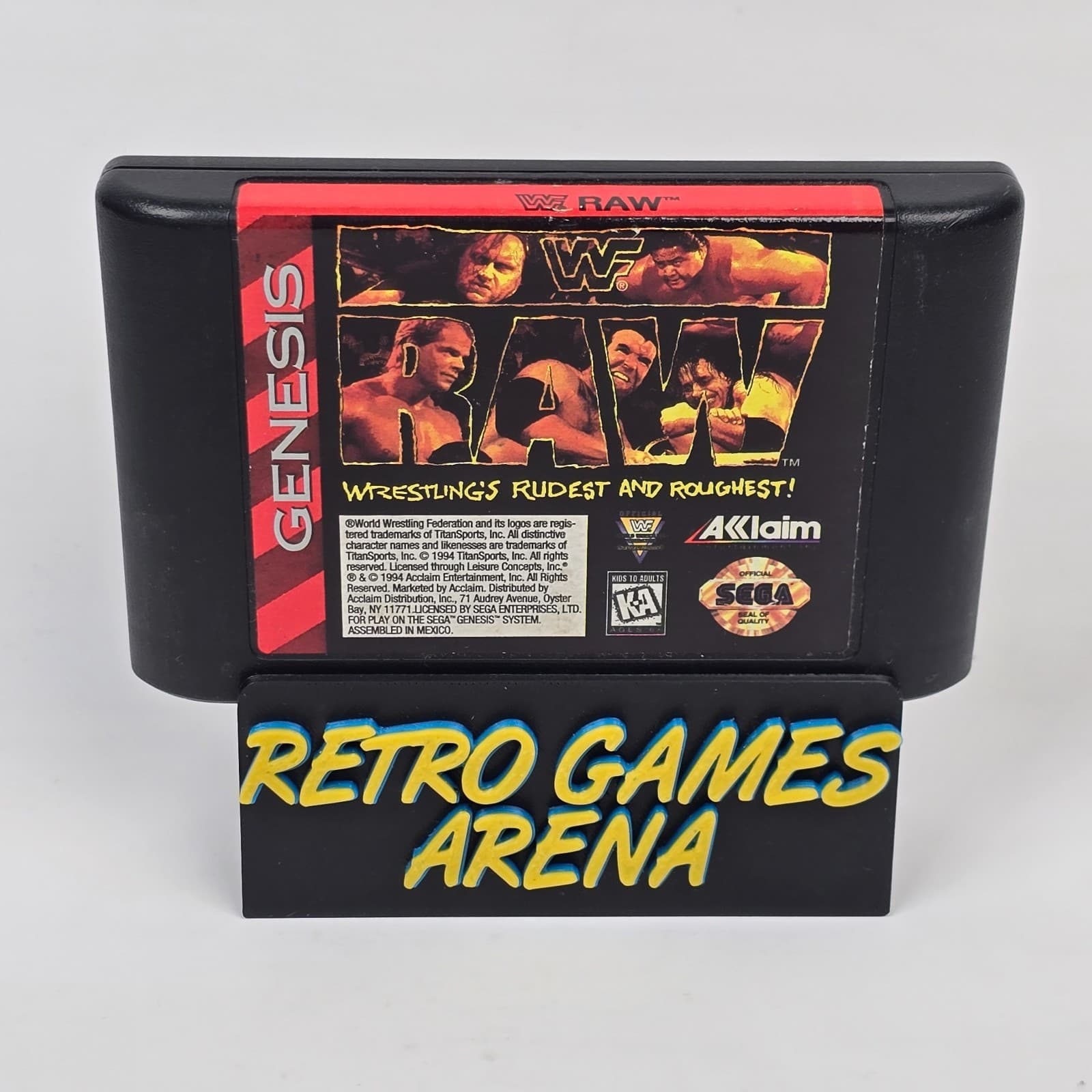 WWF Raw (Sega Genesis) Cartridge