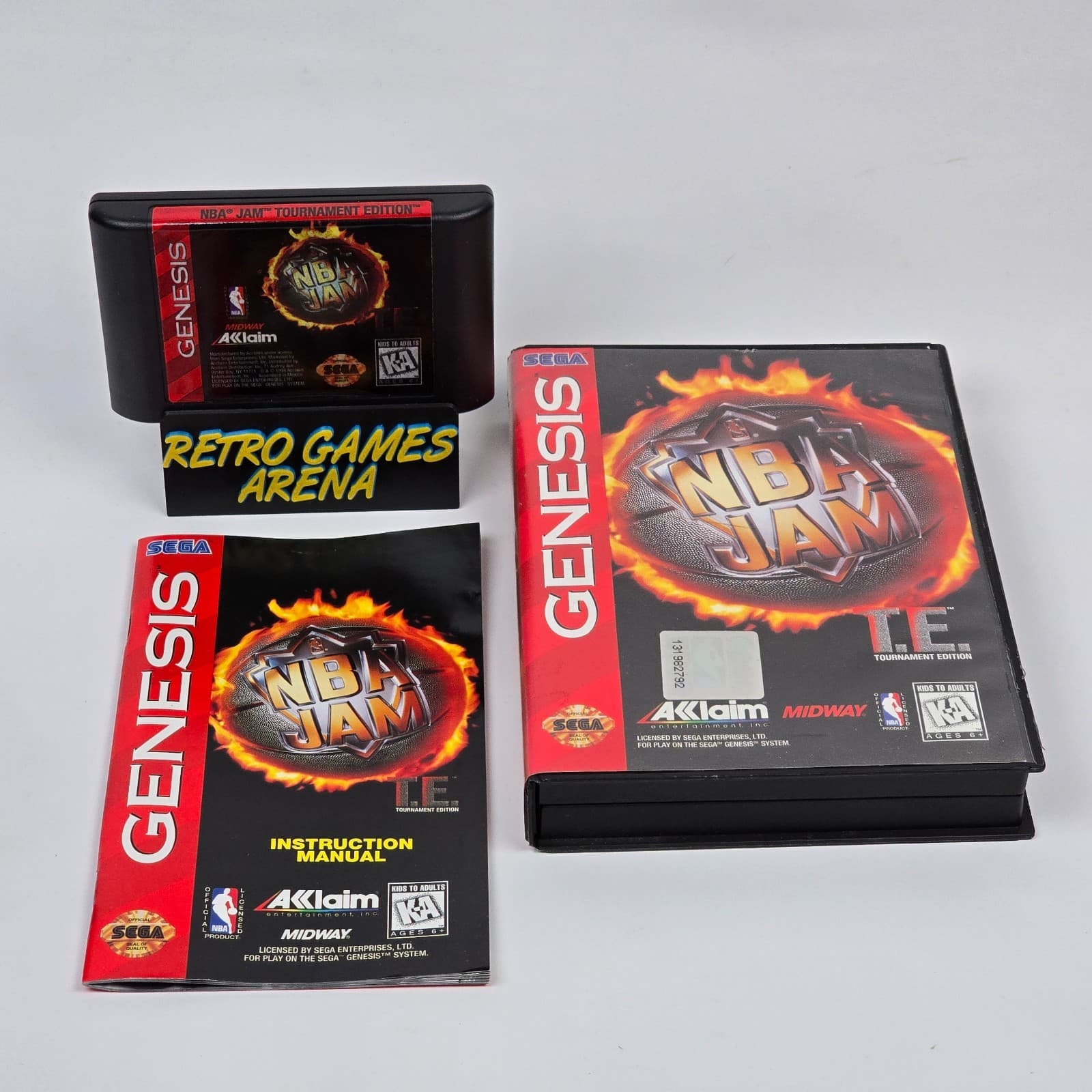 NBA Jam: T.E. Tournament Edition (Sega Genesis) CIB COMPLETE & TESTED