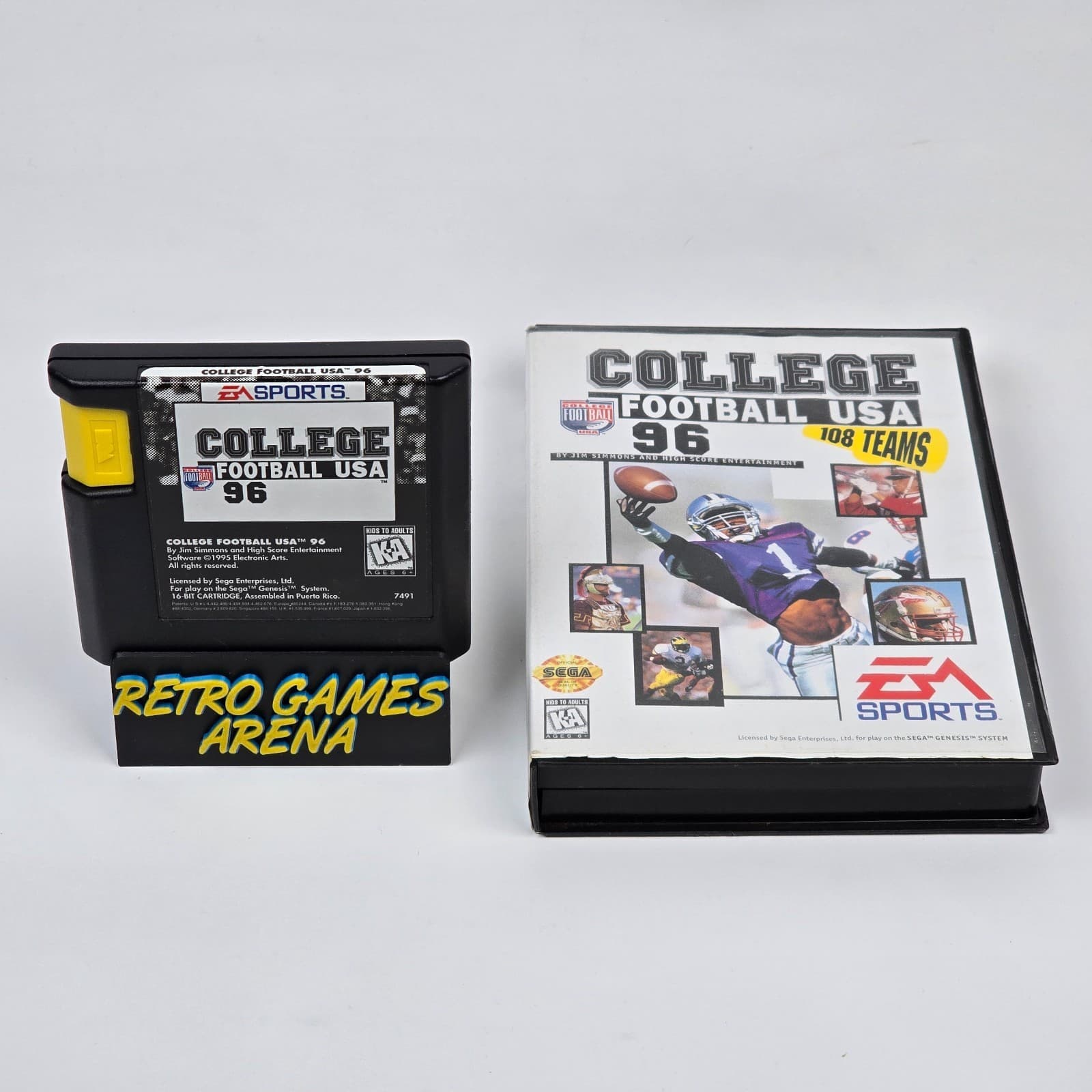 College Football USA 96 (Sega Genesis) Case & Cartridge