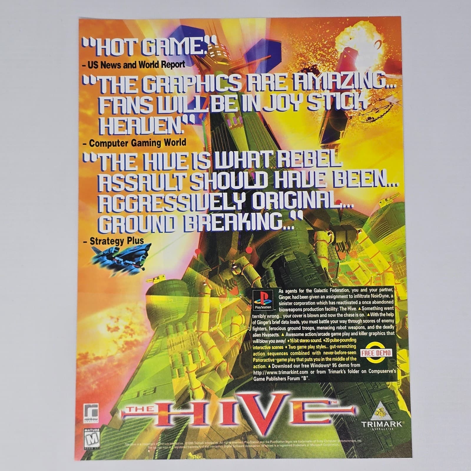The Hive PlayStation PS1 Rebel Assault Print Ad/Poster