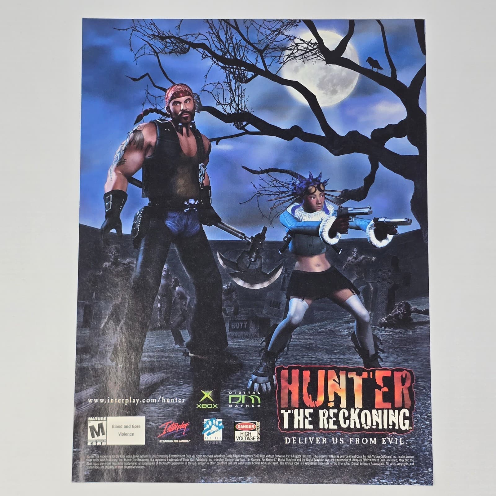 Hunter The Reckoning Xbox Deliver Us From Evil Print Ad/Poster