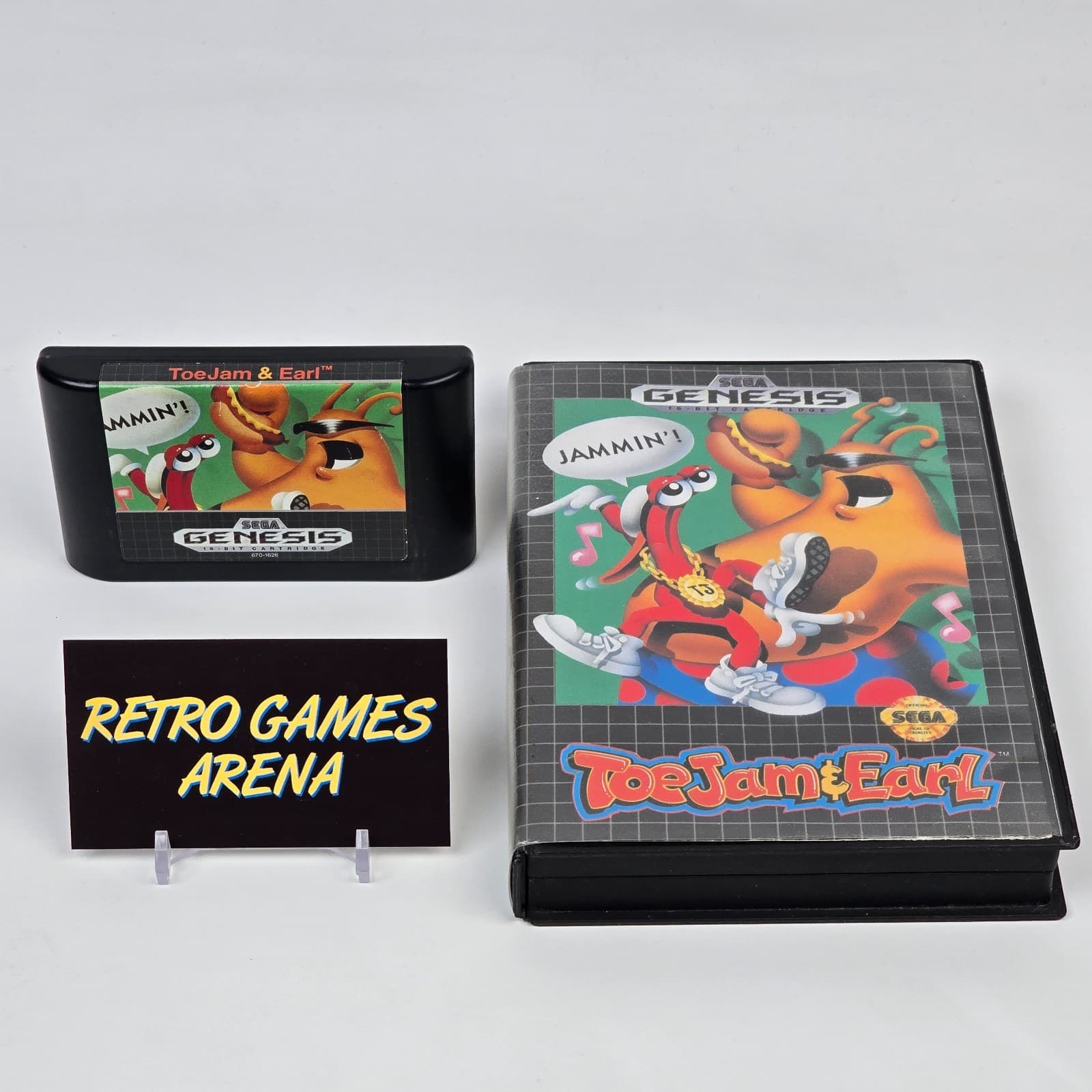 ToeJam Toe Jam & Earl (Sega Genesis) Case & Cartridge TESTED