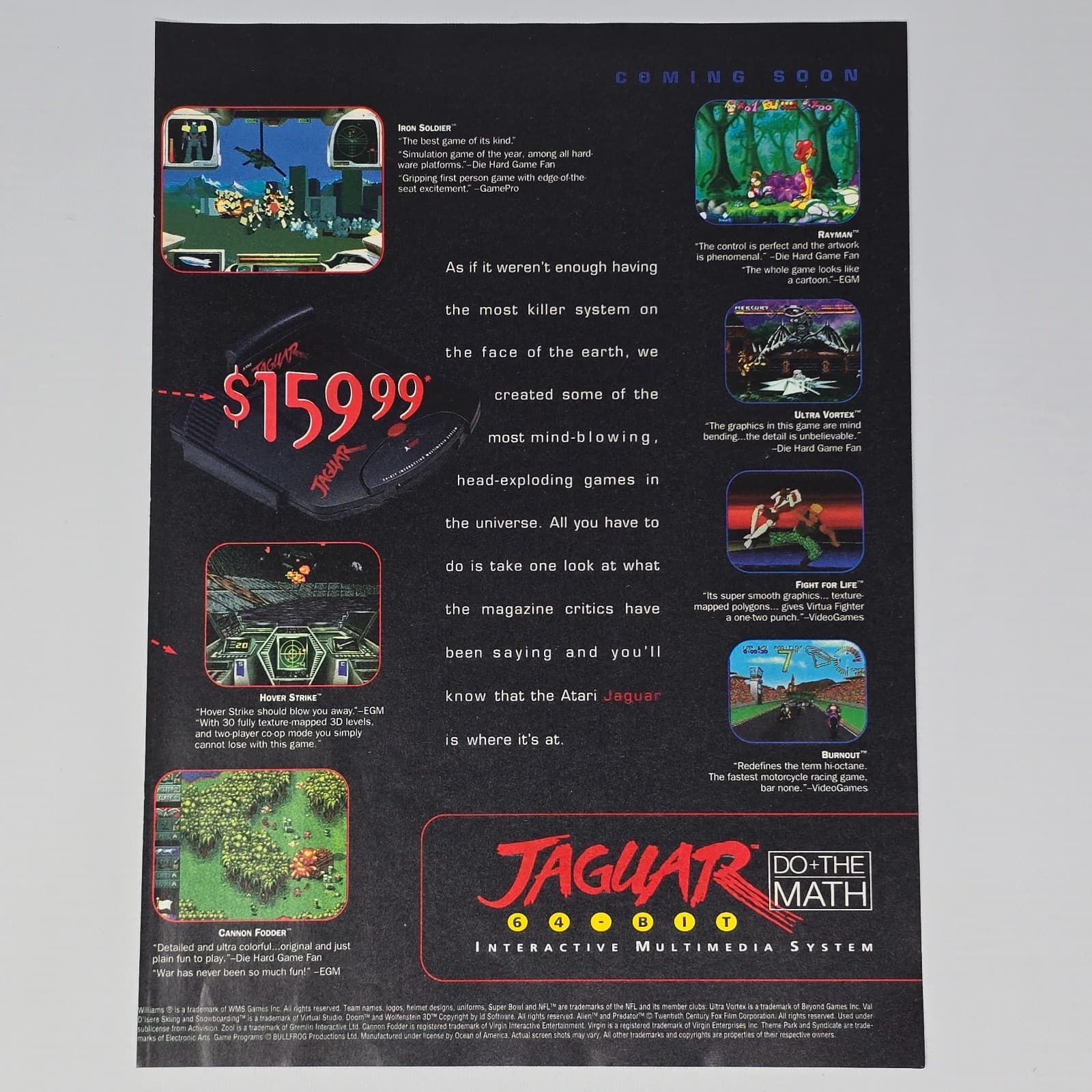 Jaguar Bit Console Killer System Print Ad/Poster