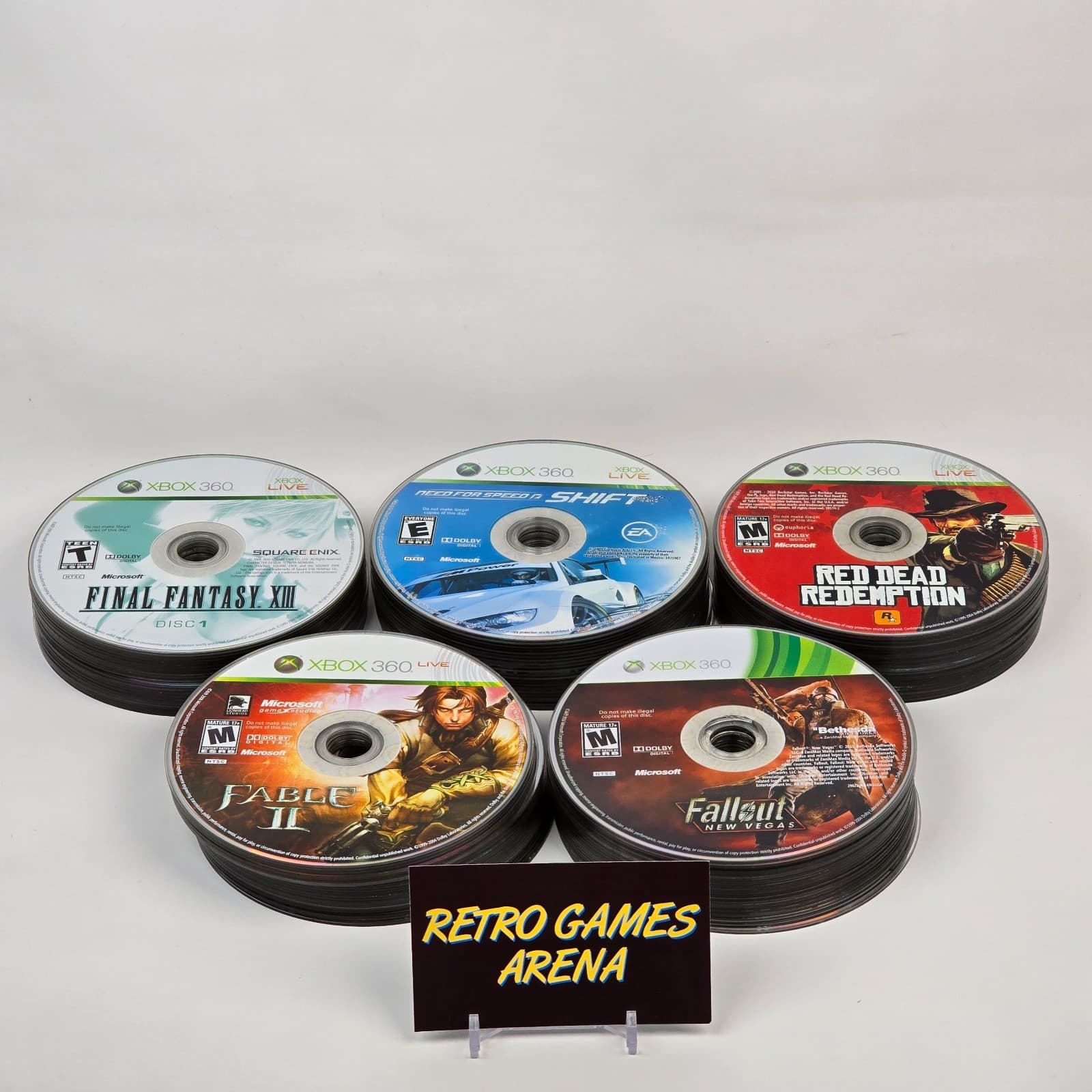 Lot of 100x Loose Xbox 360 Discs LOT D (UNTESTED) Some will need resurfaced