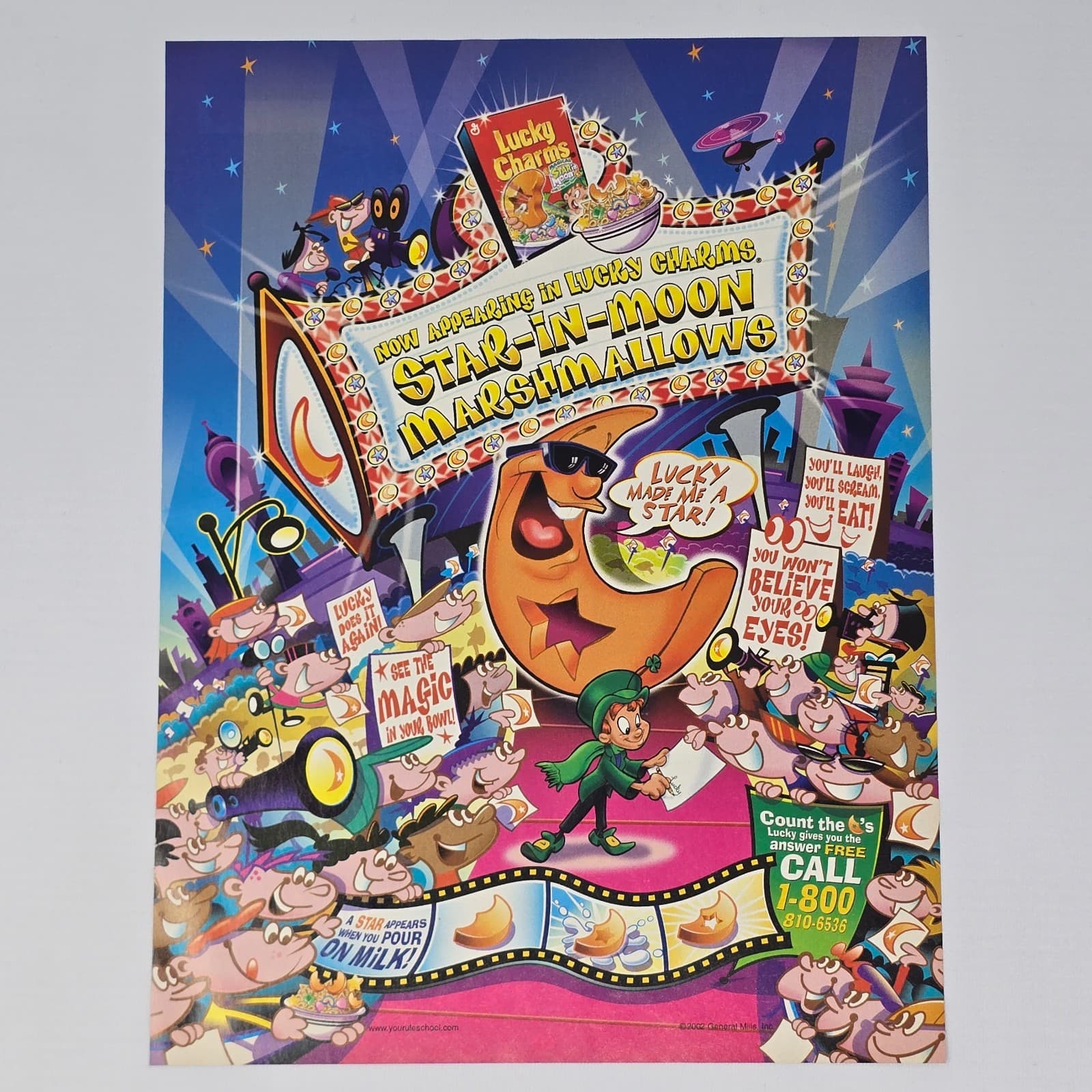 Lucky Charms Cereal Marshmallows Print Ad/Poster