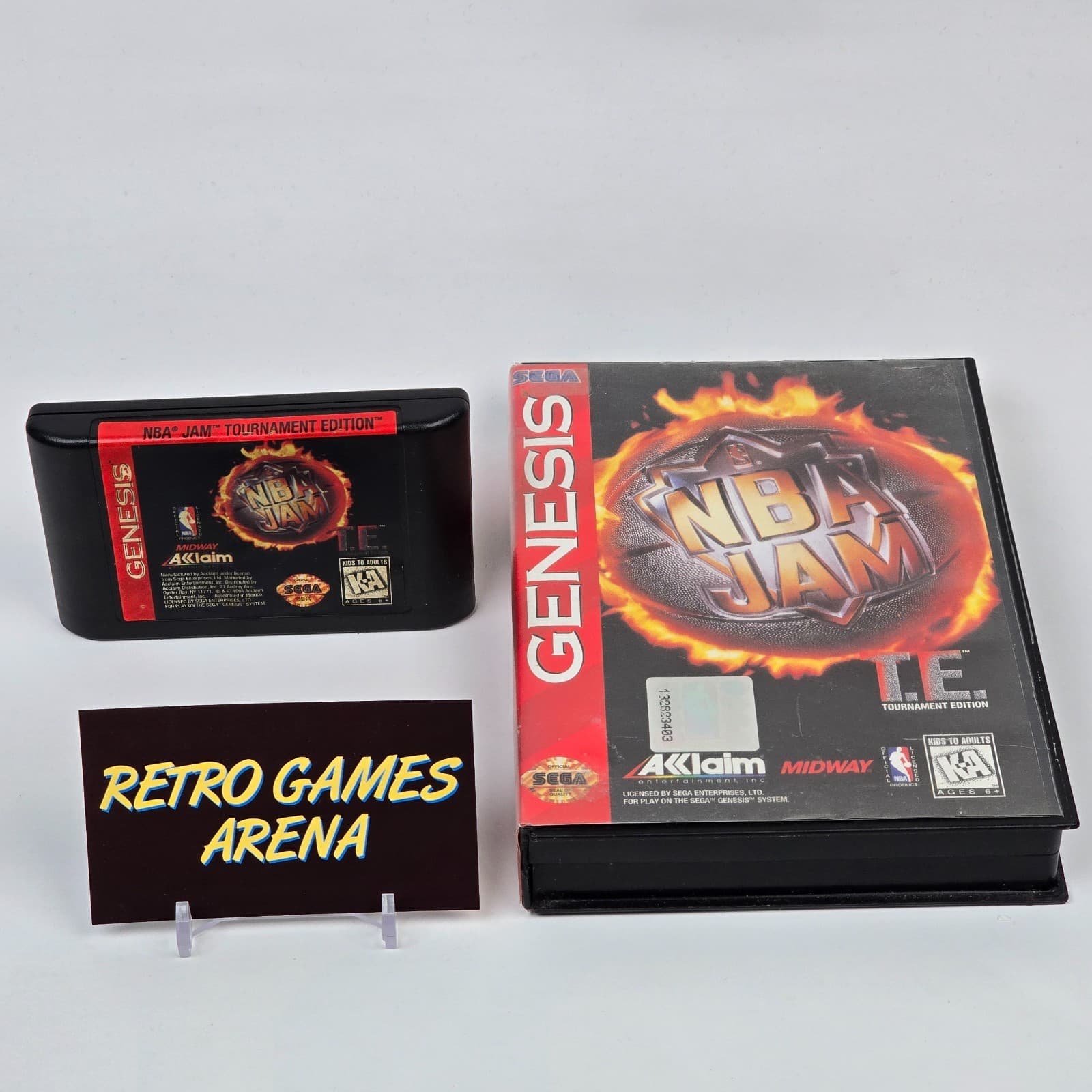 NBA Jam T.E. TE Tournament Edition (Sega Genesis) Case & Cartridge TESTED