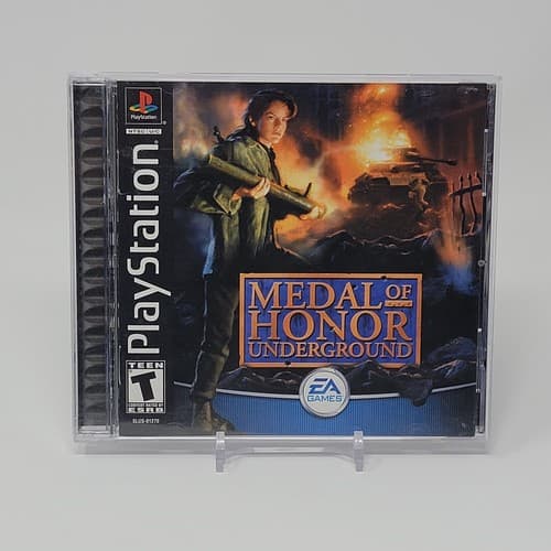 Medal Of Honor Underground (PlayStation 1 PS1) Black Label CIB COMPLETE & TESTED