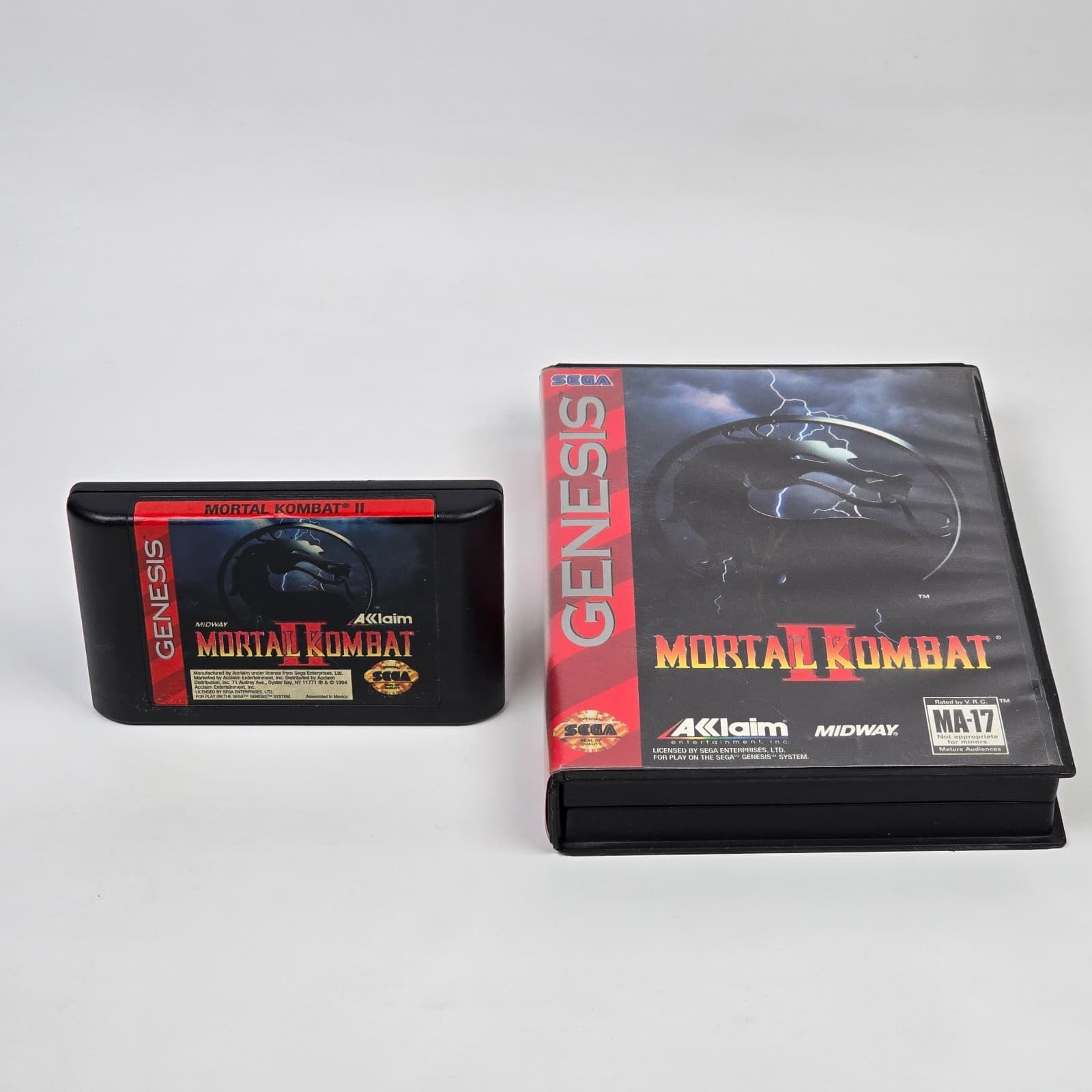 Mortal Kombat II 2 (Sega Genesis) Case & Cartridge TESTED
