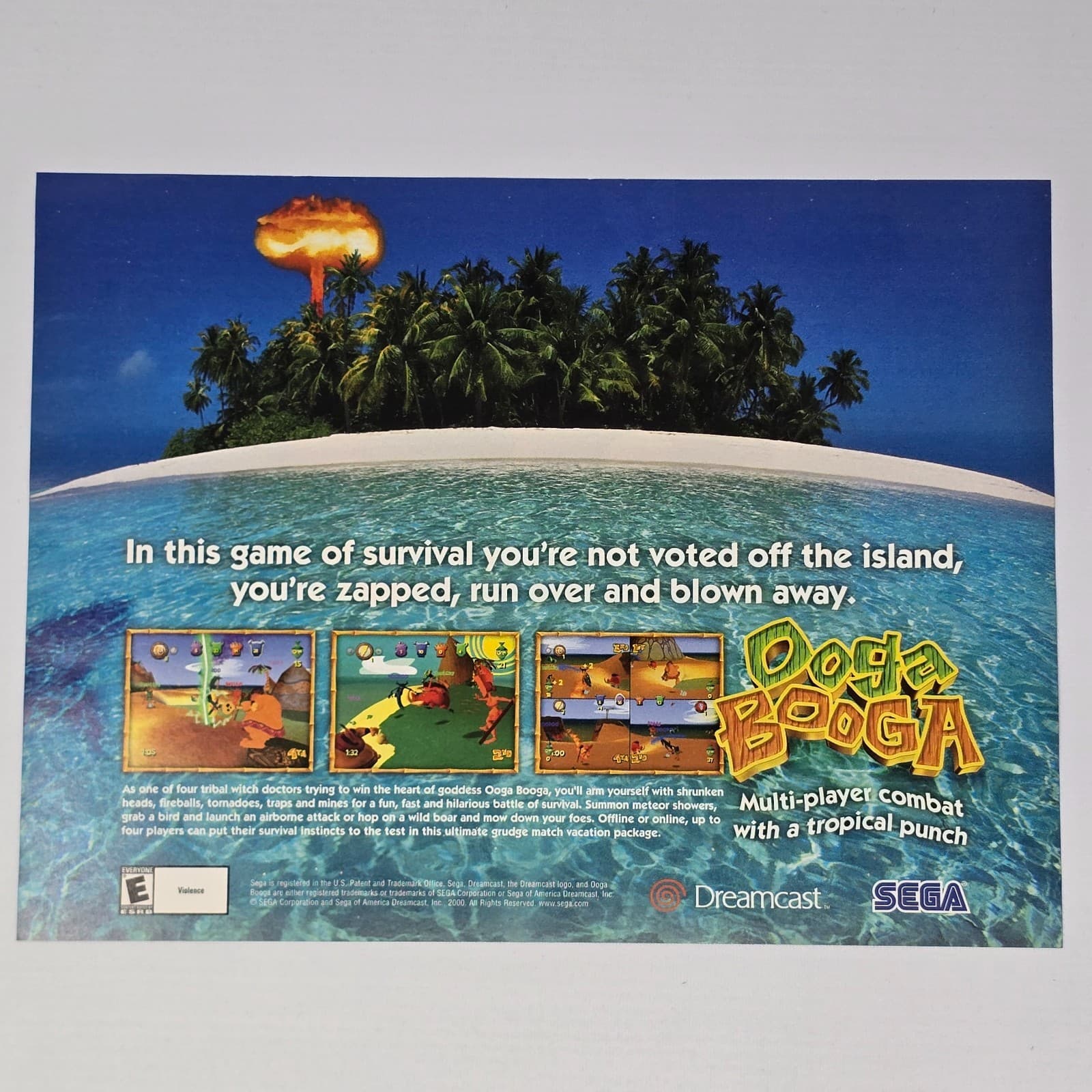 OOGA BOOGA Sega Dreamcast Off The Island Print Ad/Poster