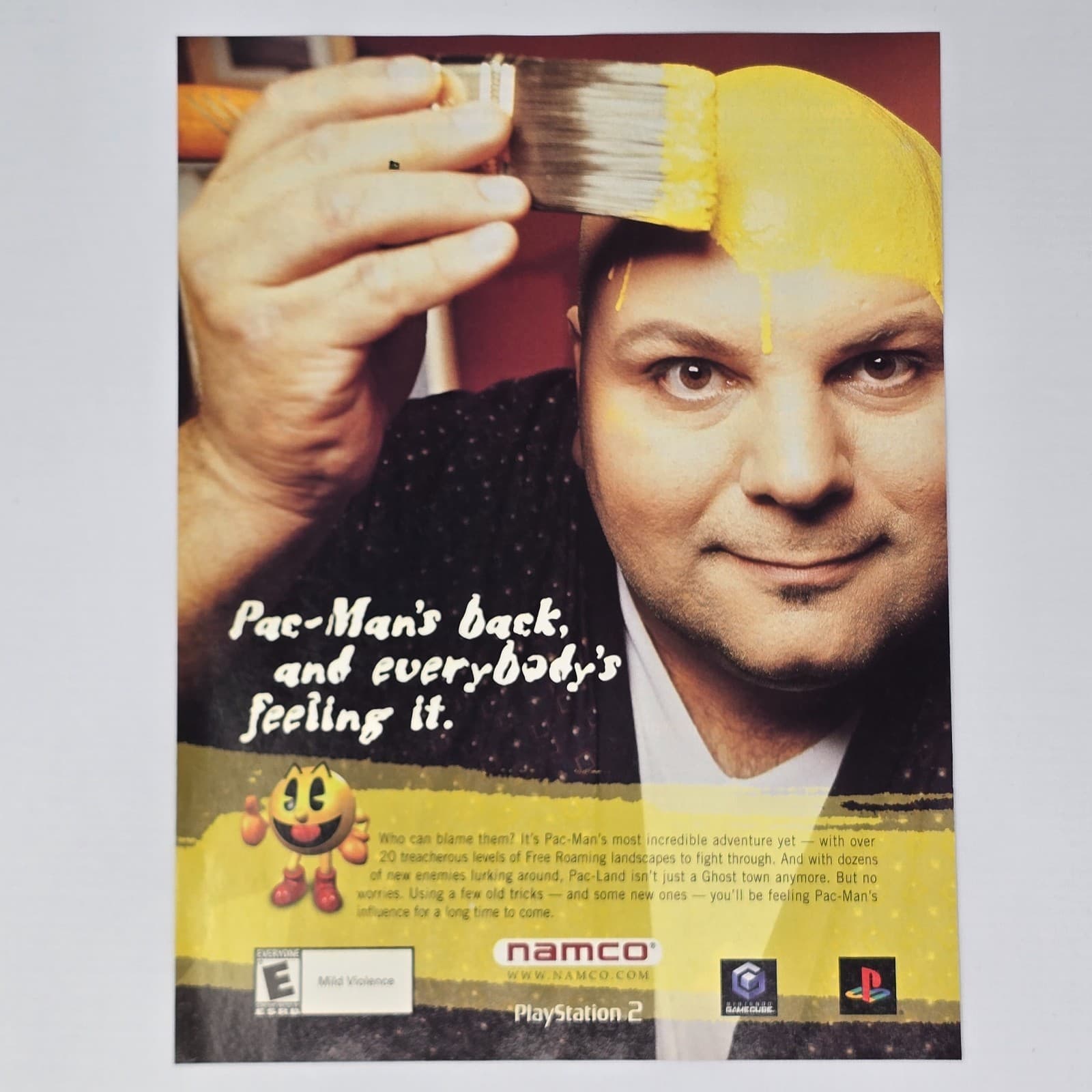Pac Man World 2 PlayStation 2 PS2 GameCube Feeling It Print Ad/Poster