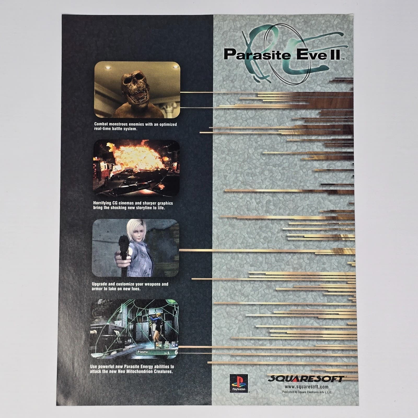 Parasite Eve II 2 PlayStation PS1 Optimized Print Ad/Poster