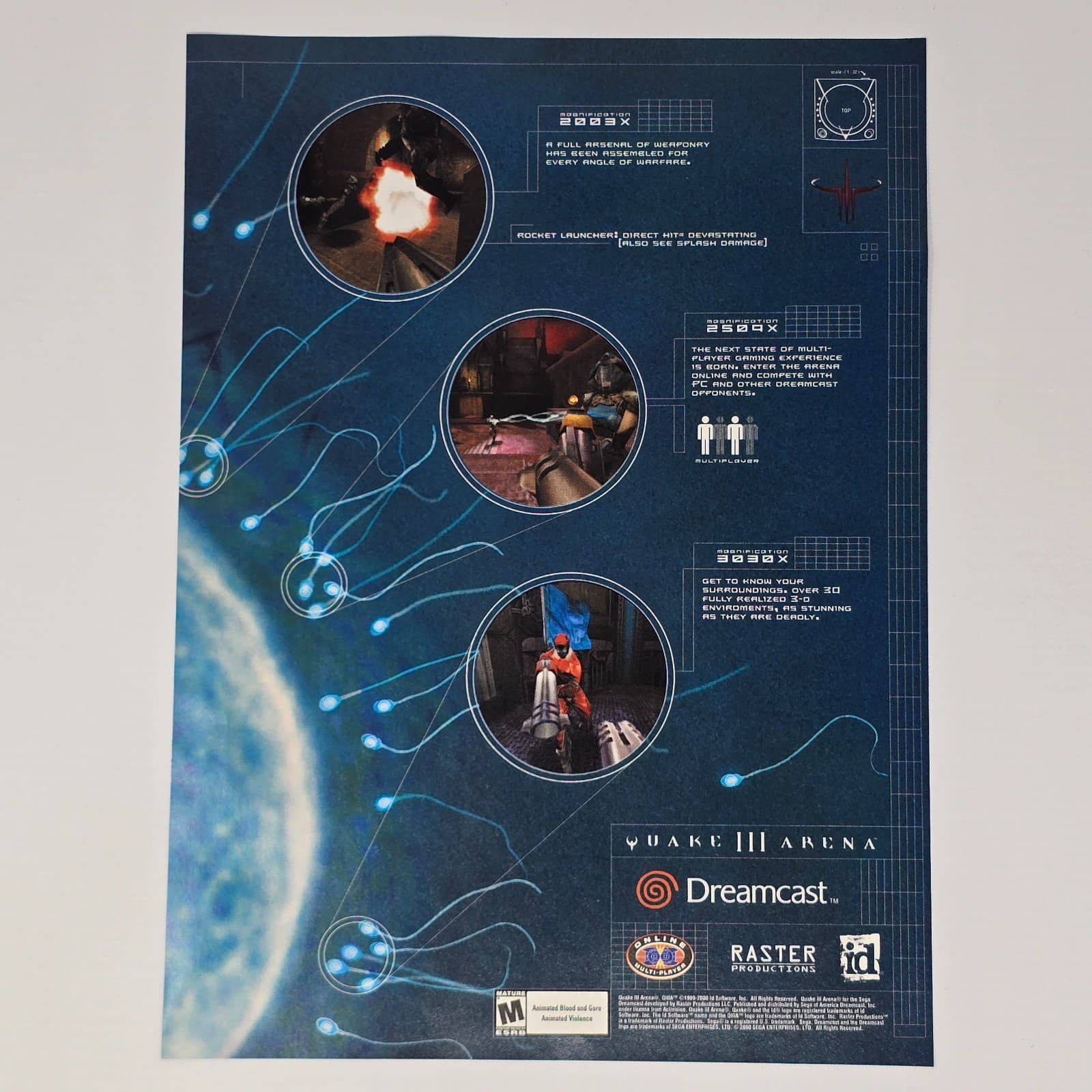 Quake Arena III 3 Sega Dreamcast Stunning Print Ad/Poster