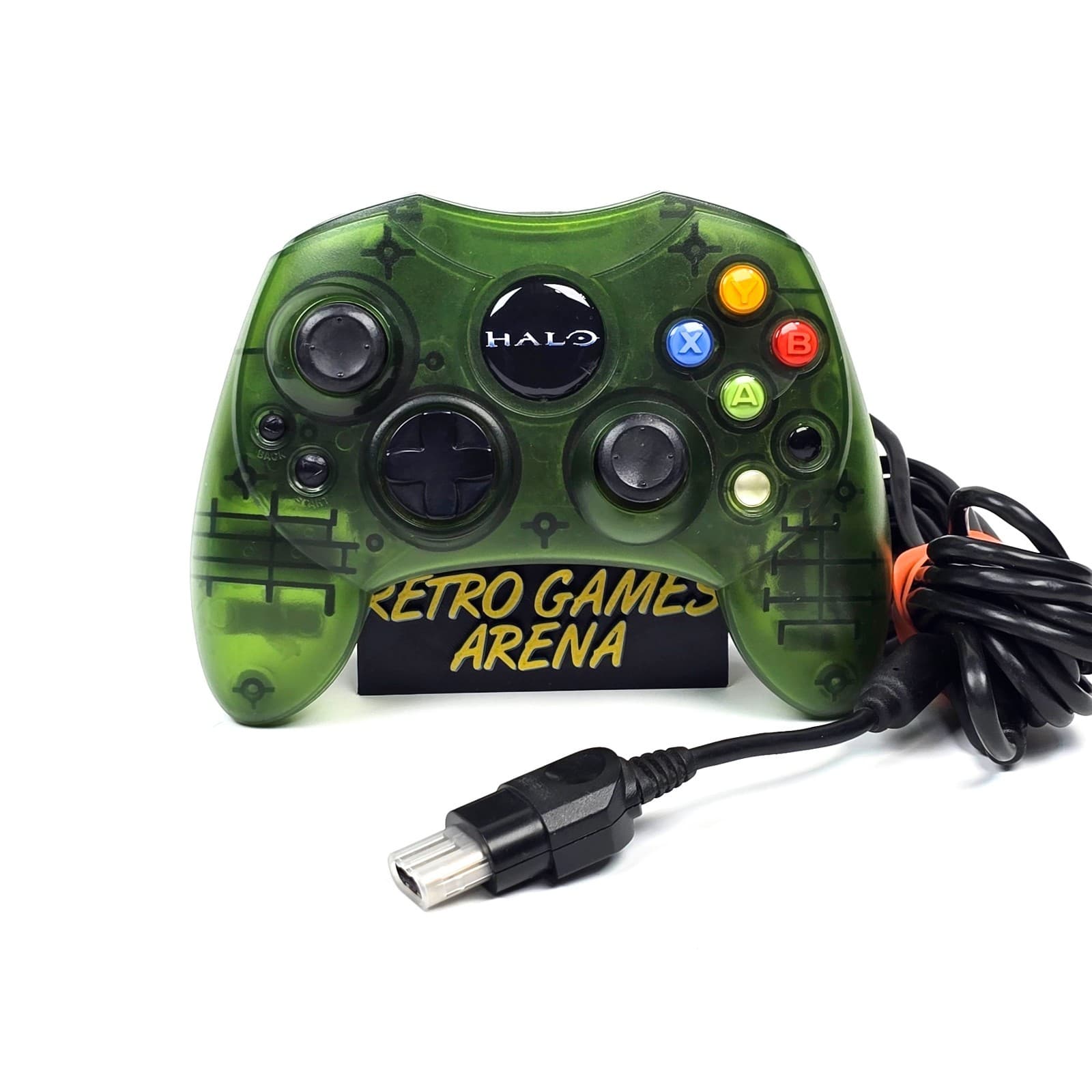 Original Xbox Limited Special Edition Halo Green OEM S Type Controller TESTED
