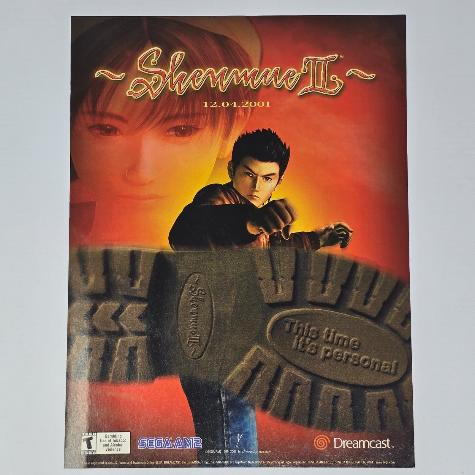 Shenmeu II 2 Sega Dreamcast It's Personal Print Ad/Poster