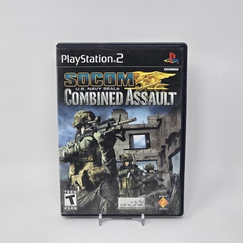 SOCOM US Navy Seals Combined Assault (PlayStation 2 PS2) Black Label CIB +TESTED