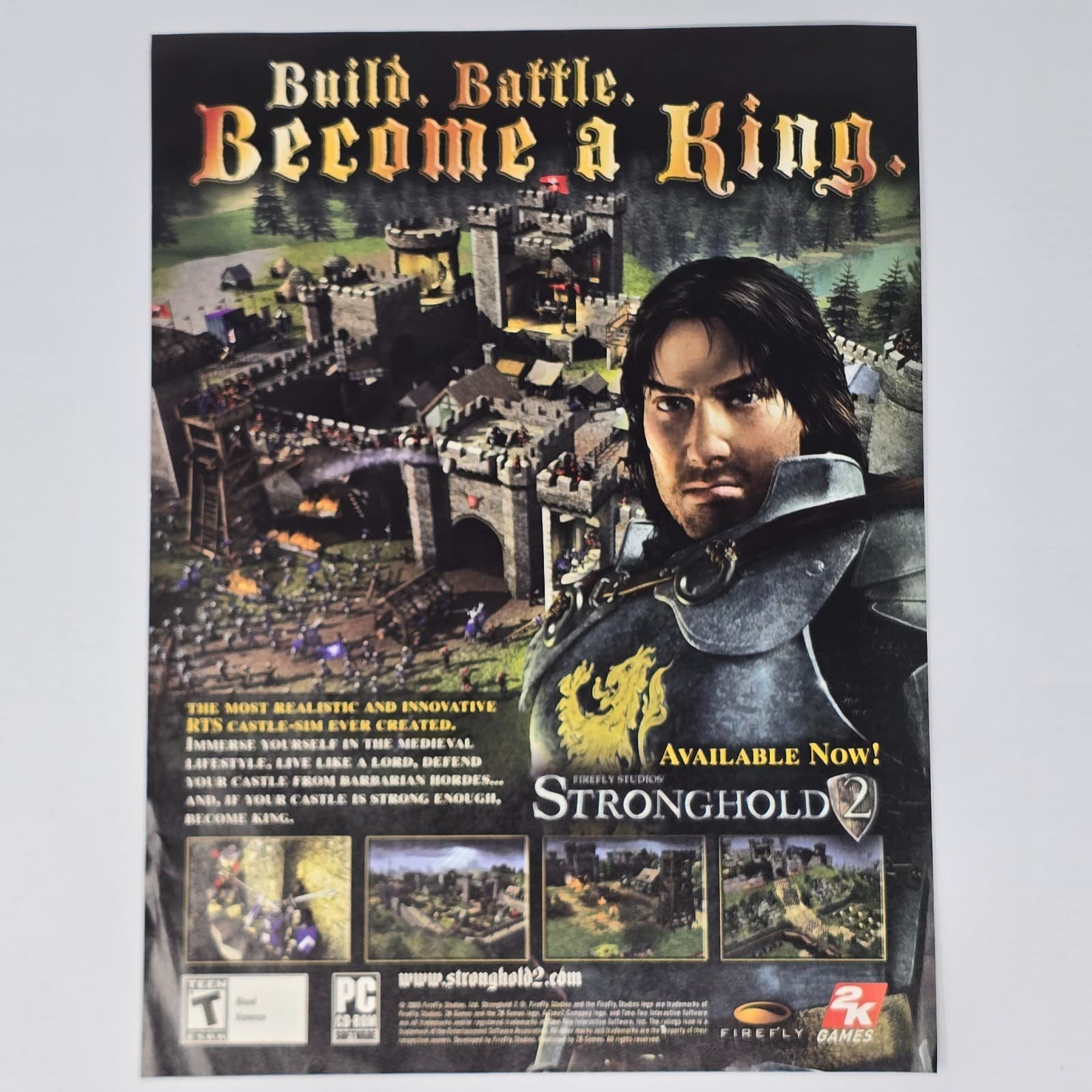 Stronghold 2 PC Become A King Print Ad/Poster