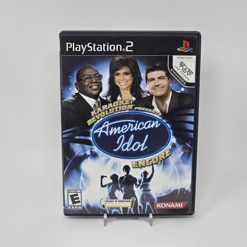 Karaoke Revolution: American Idol Encore (PlayStation 2 PS2) Case & Disc TESTED