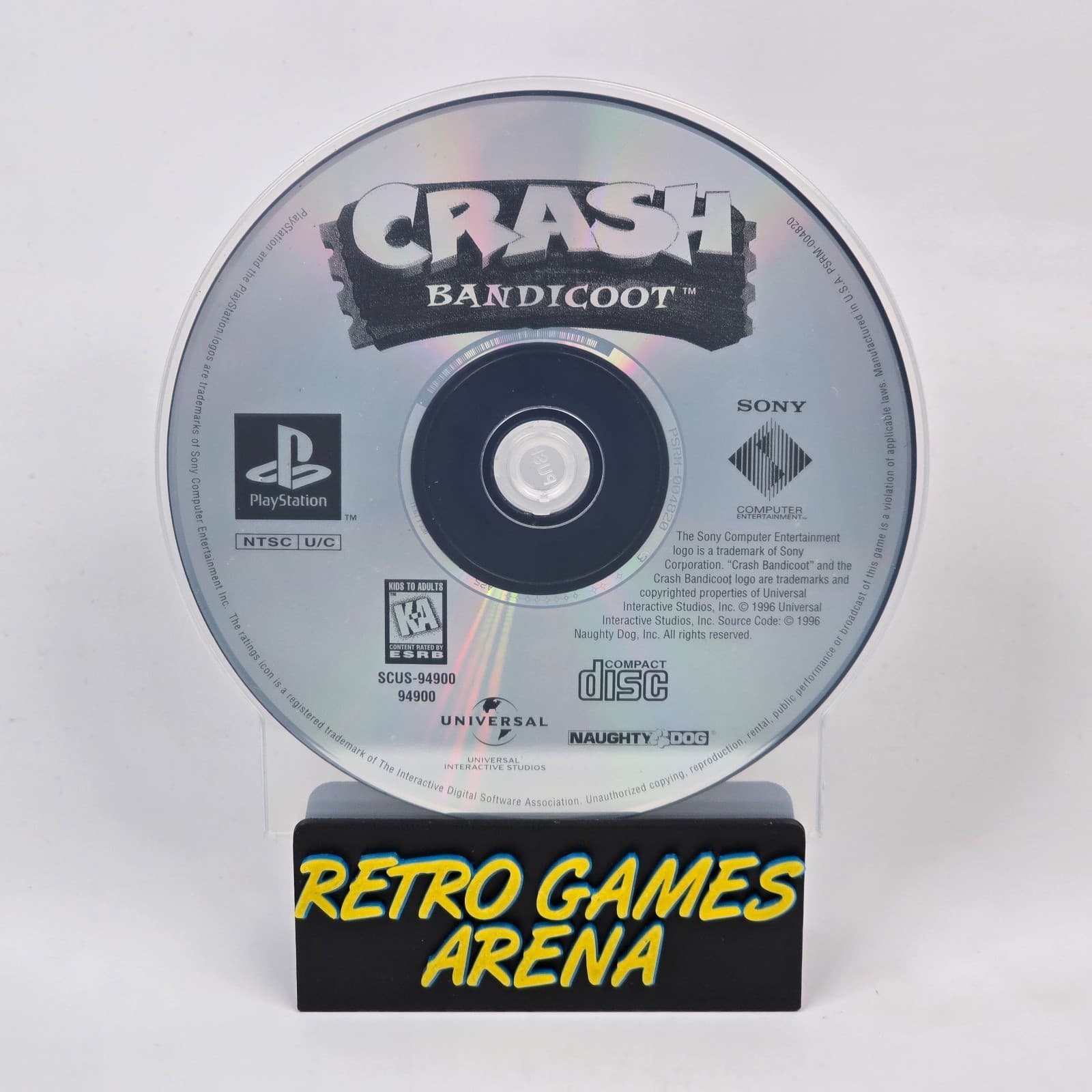 Crash Bandicoot (PlayStation 1 PS1) Greatest Hits Disc