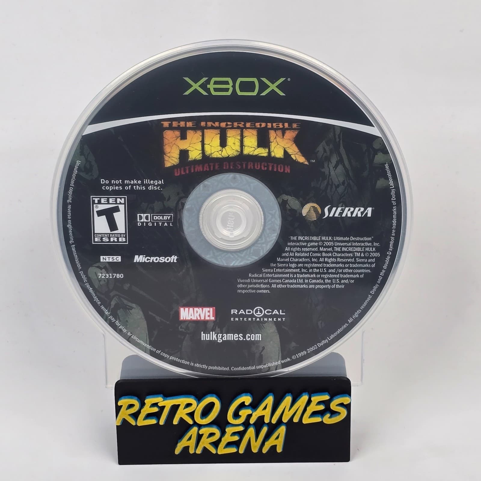 The incredible Hulk: Ultimate Destruction (Original Xbox) Disc