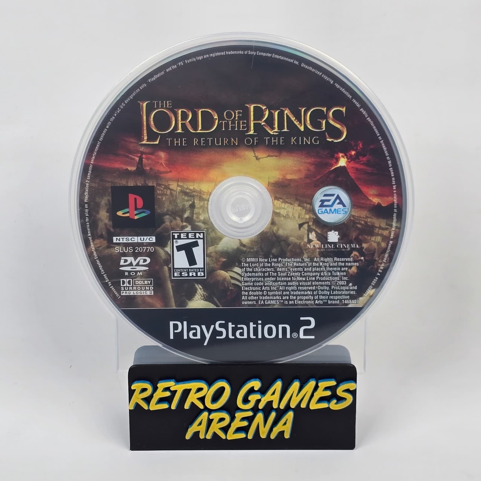 The Lord of the Rings: The Return of the King (PlayStation 2 PS2) Blk Lbl Disc