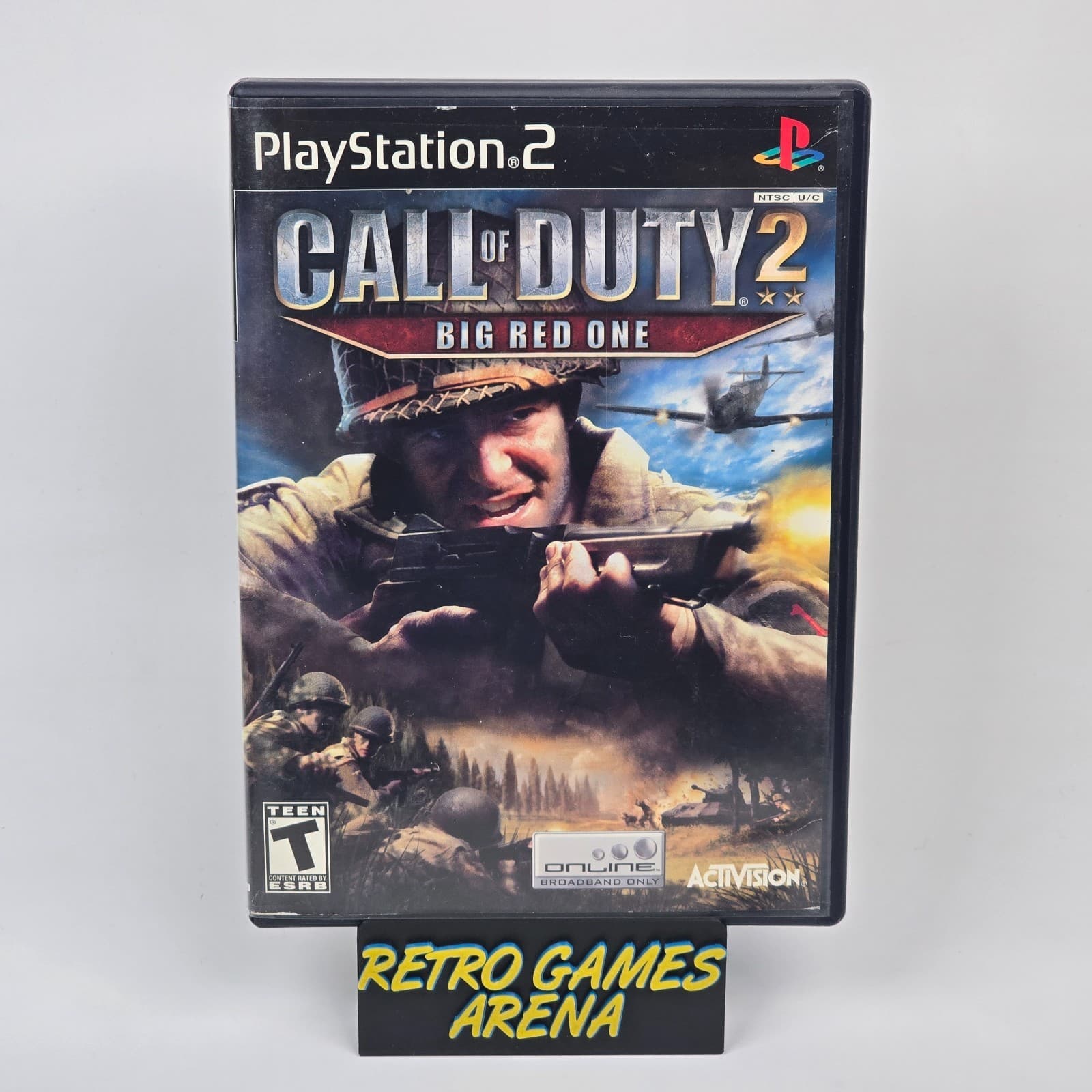 Call of Duty 2: Big Red One (PlayStation 2 PS2) Black Label Case & Disc