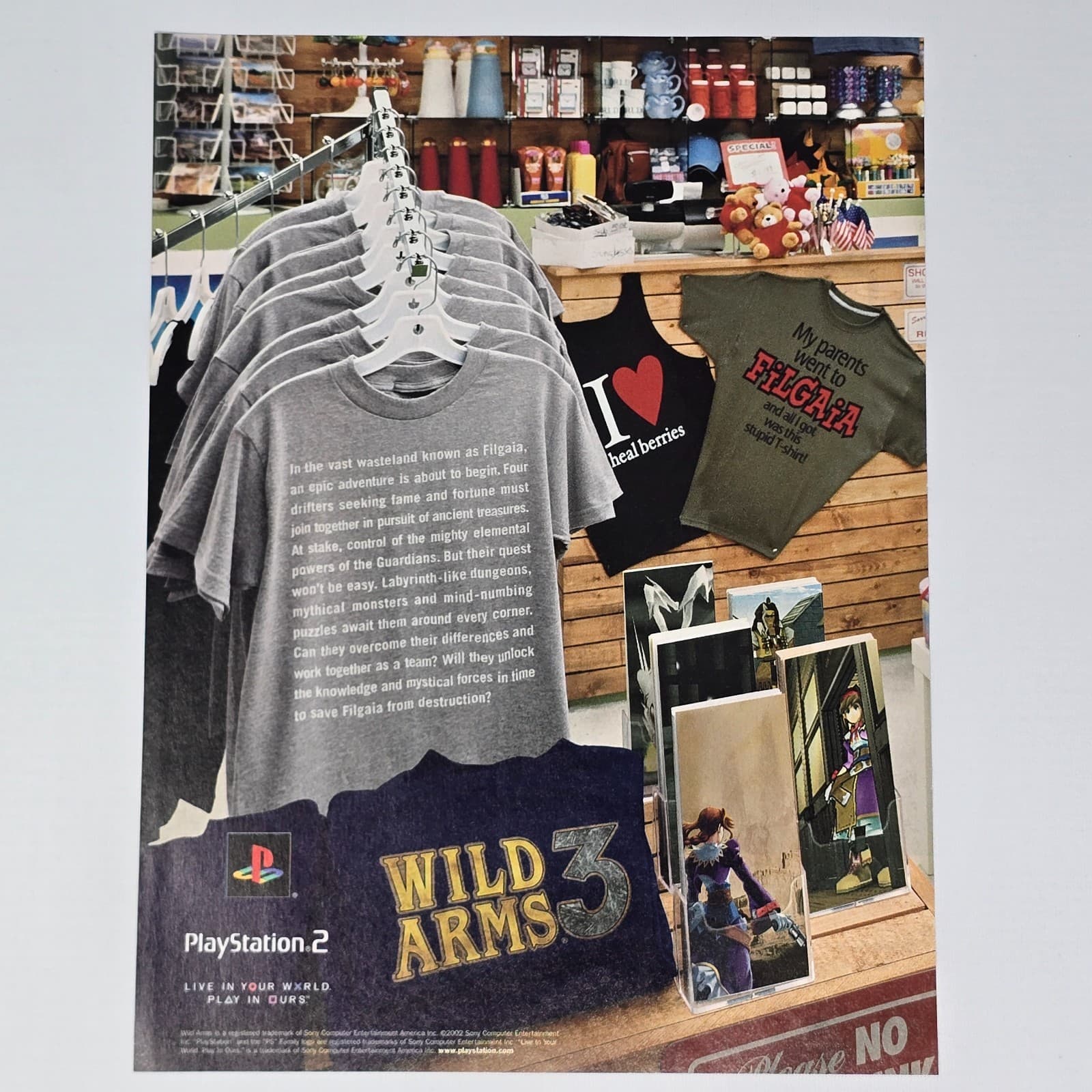 Wild Arms 3 PlayStation 2 PS2 Wasteland Print Ad/Poster