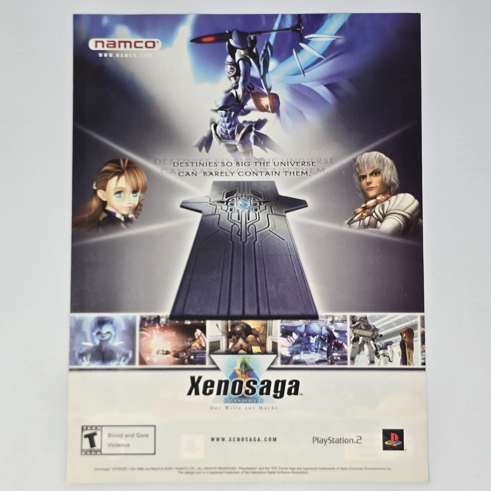 Xenosaga Episode 1 PlayStation 2 PS2 Contain Them Print Ad/Poster