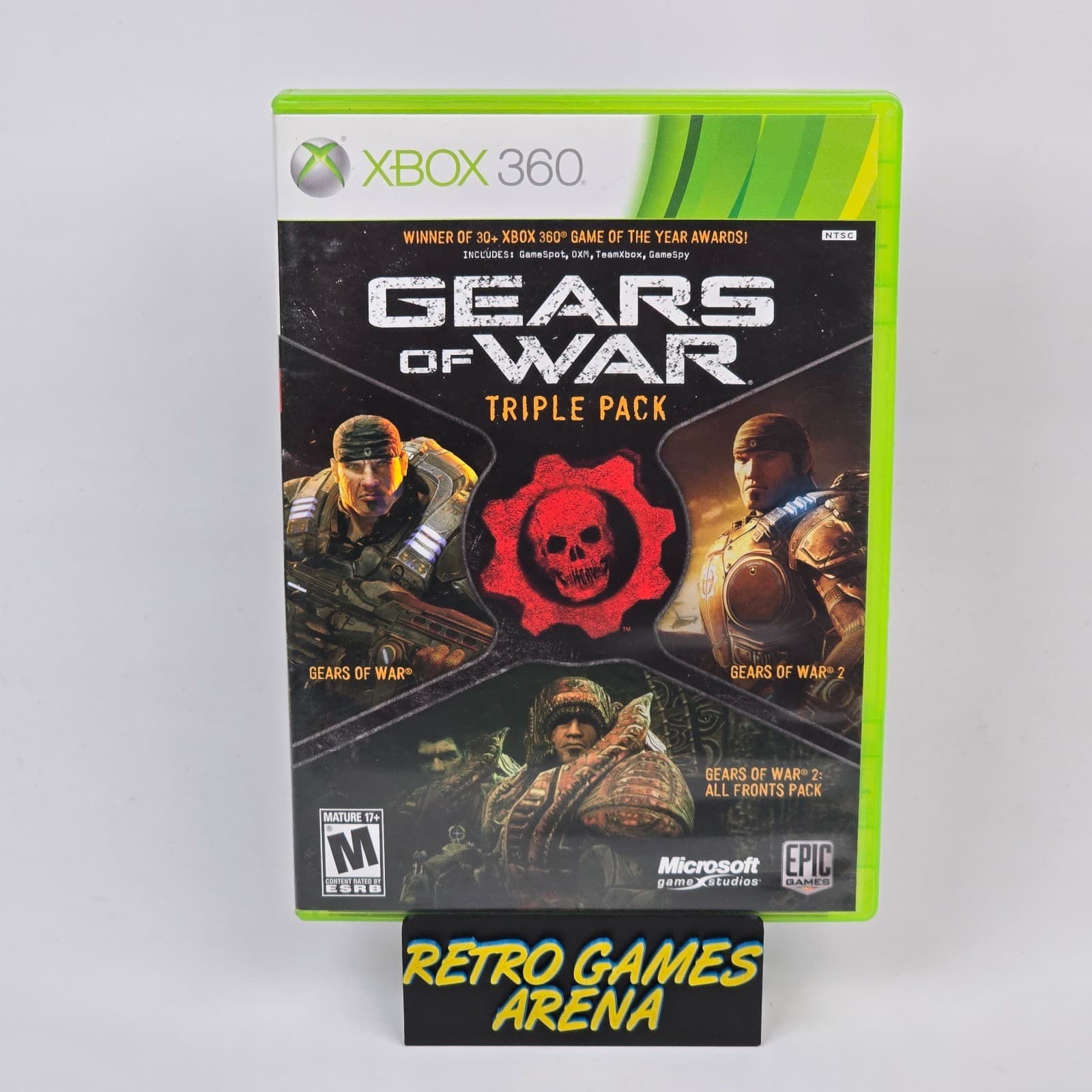 Gears of War Triple Pack 1 & 2 (Xbox 360) CIB COMPLETE