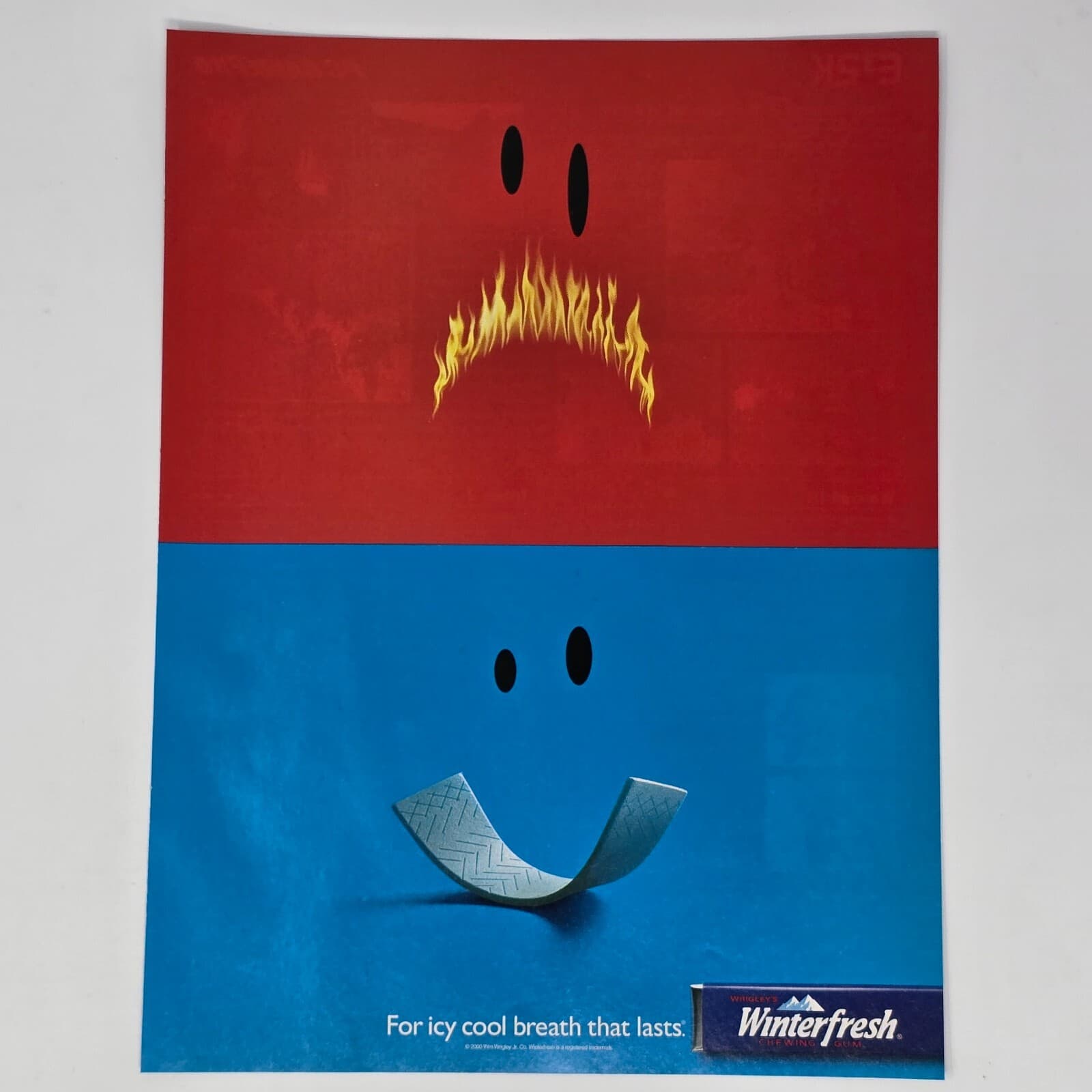 Winterfresh Chewing Gum Wrigley's Fire Print Ad/Poster Official Promo Art