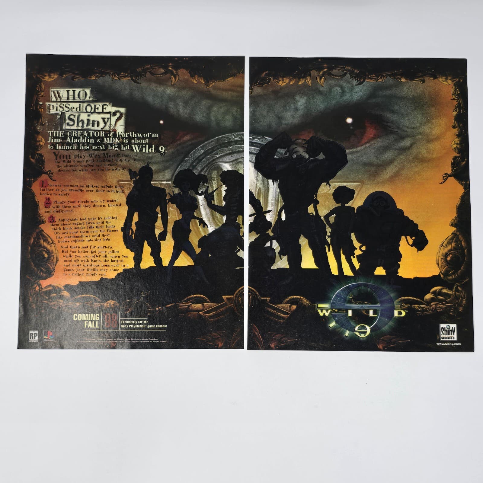 Wild 9 Sony PlayStation PS1 Shiny Print Ad/Poster Official Promo Art