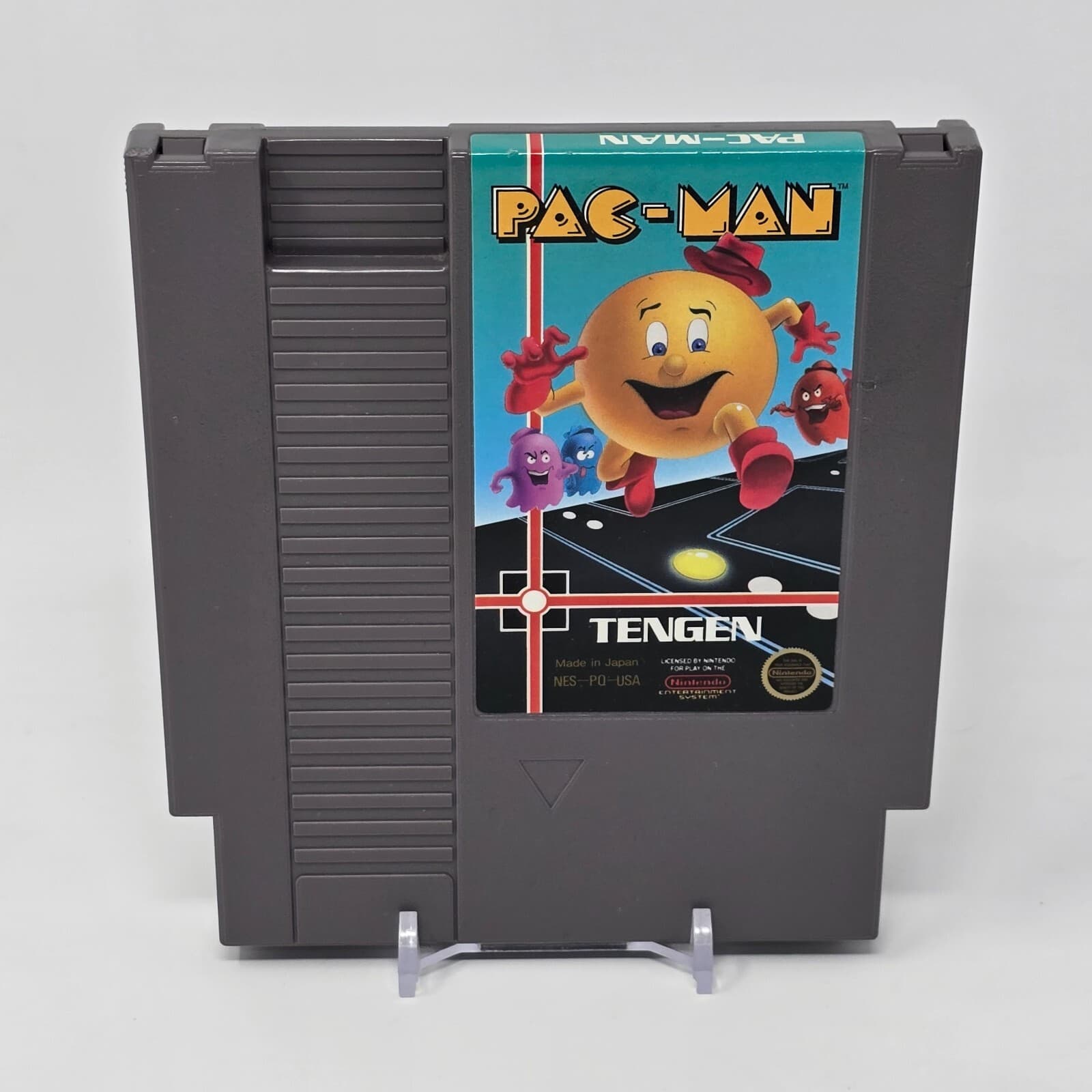 Pac-Man (Nintendo NES) Tengen Gray Cartridge CLEANED & TESTED
