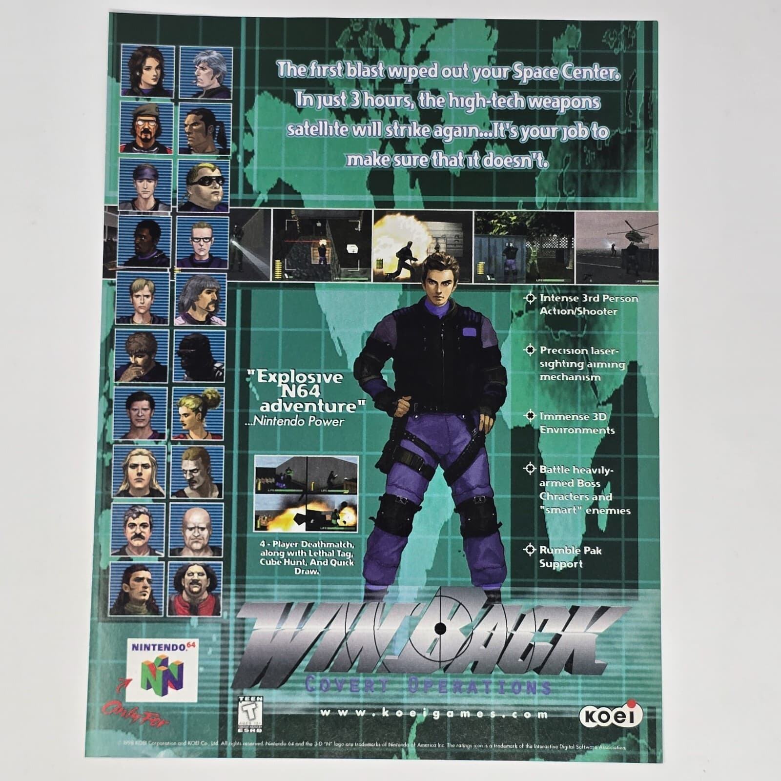 WinBack Covert Operations N64 First Blast Print Ad/Poster Official Promo Art