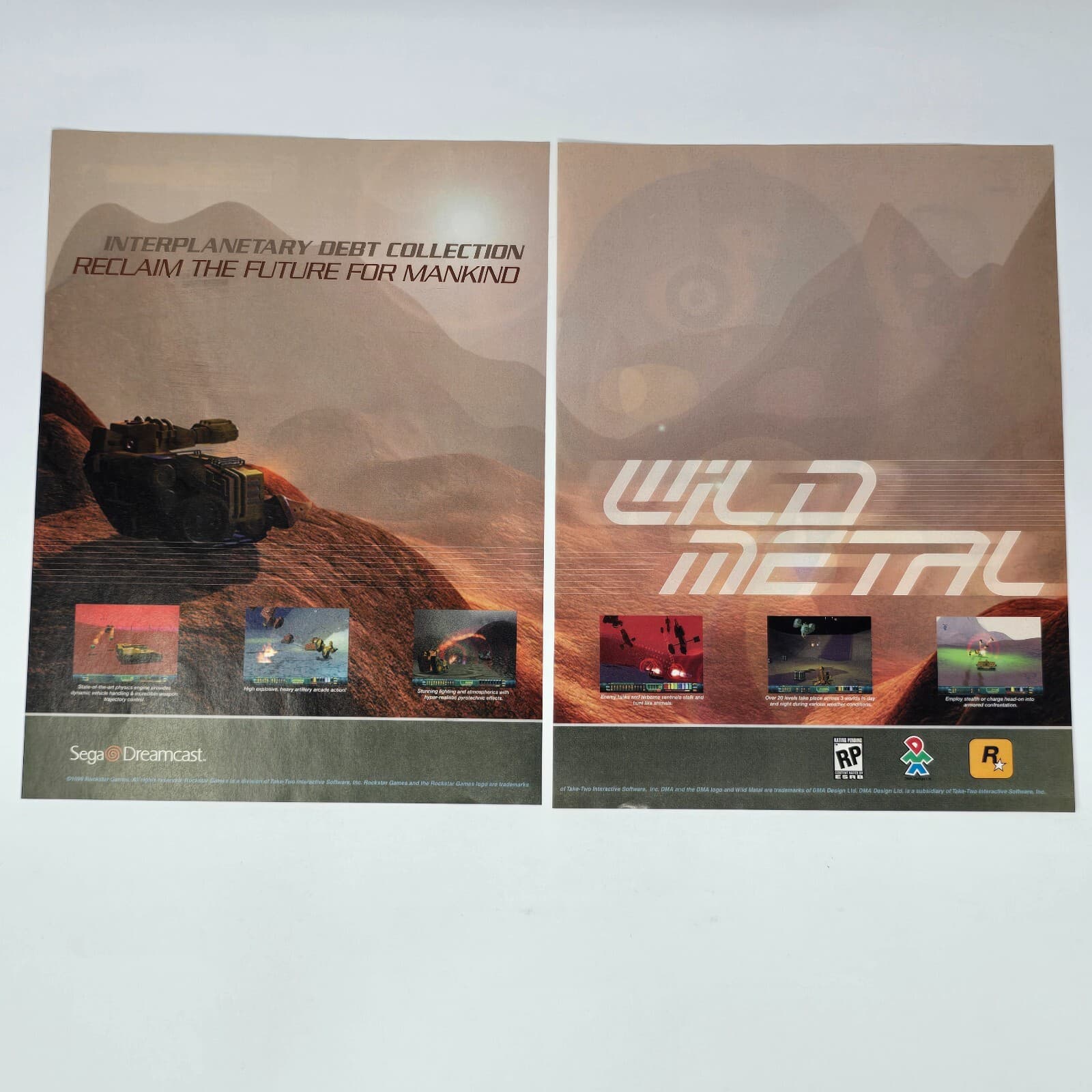 Wild Metal Sega Dreamcast Interplanetary Print Ad/Poster Official Promo Art