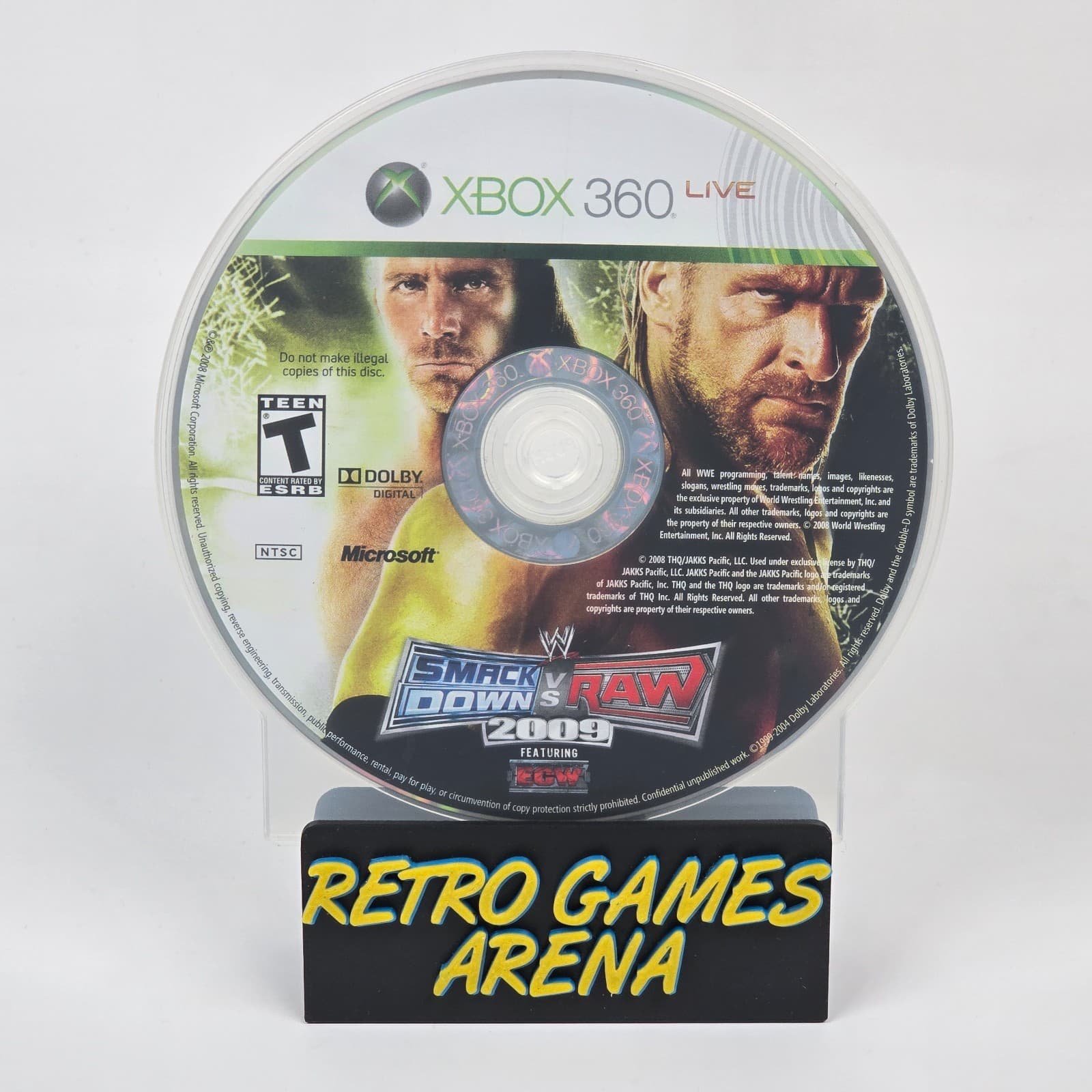 WWE Smackdown vs Raw 2009 Featuring ECW (Xbox 360) Disc
