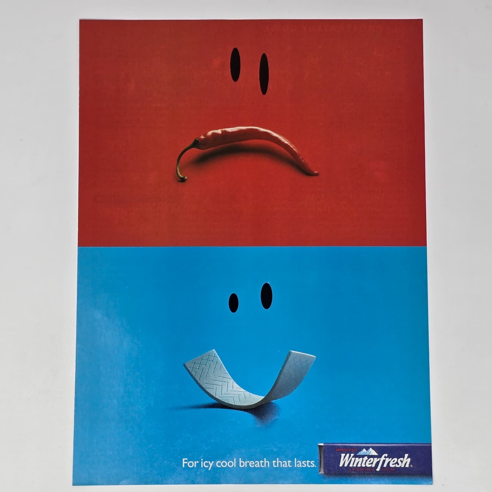 Winterfresh Chewing Gum Wrigley's Hot Pepper Print Ad/Poster Official Promo Art