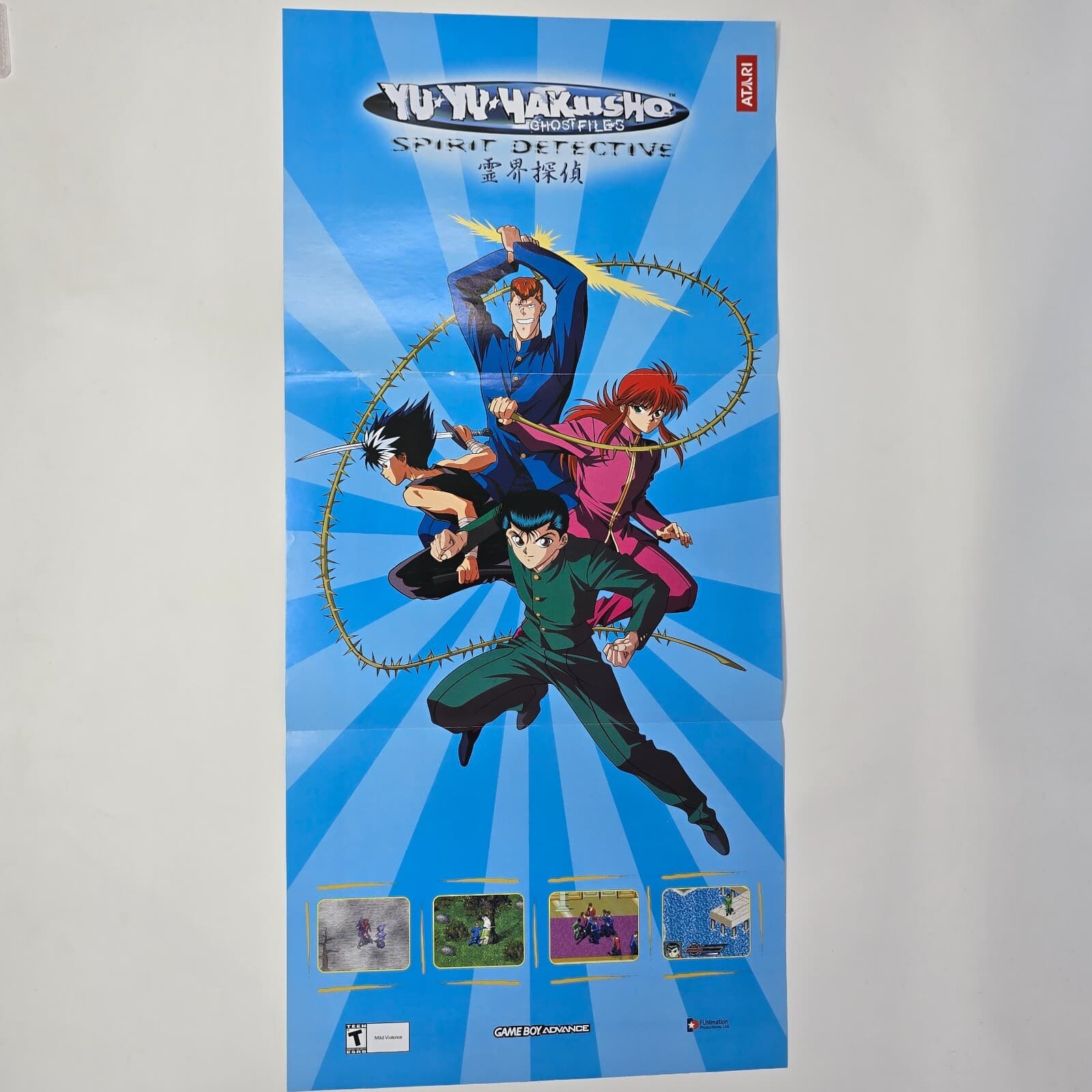 Yu Yu Hakusho Ghost Files GameBoy Advance Tri-Fold Print Ad/Poster Promo Art