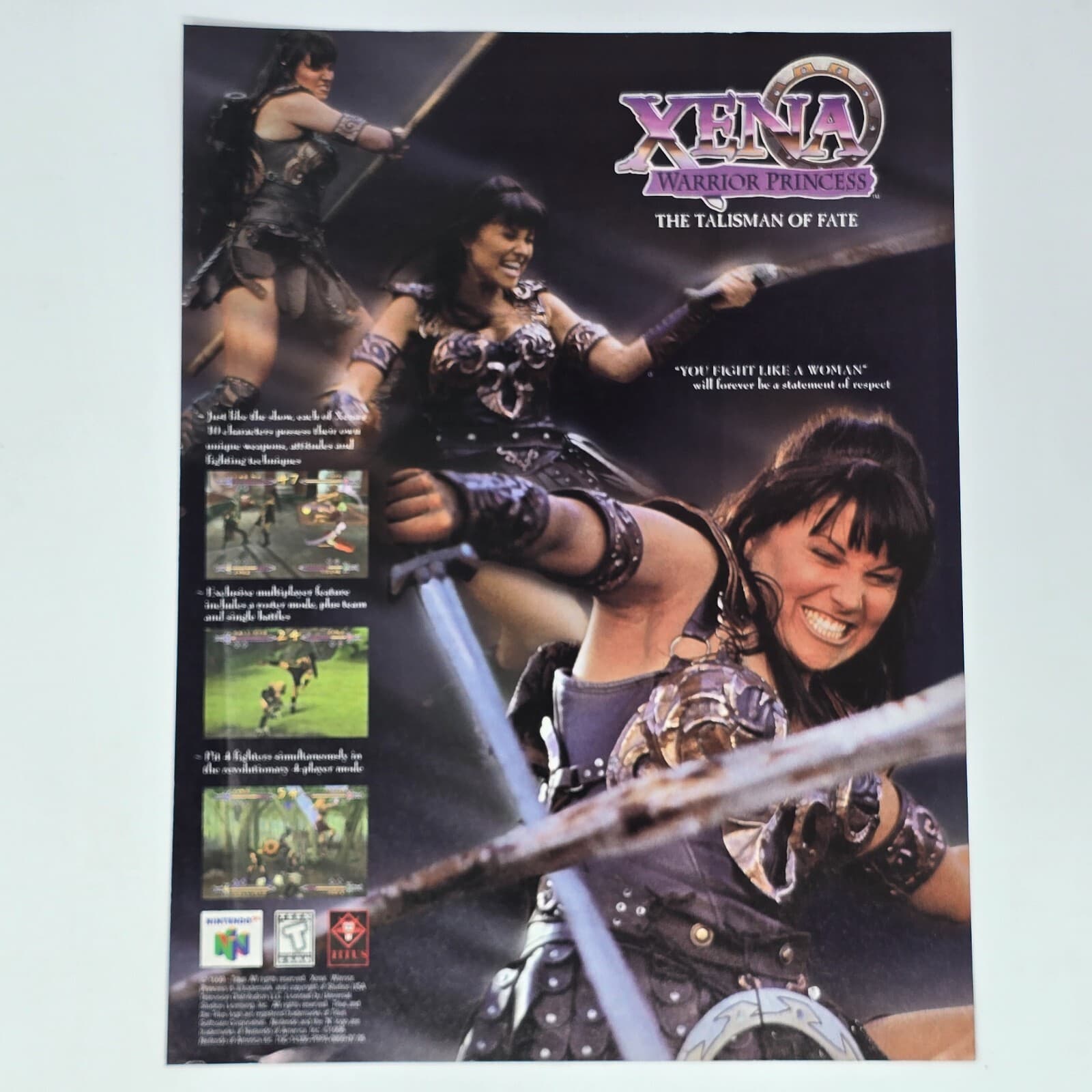 Xena Warrior Princess Nintendo 64 N64 Fight Print Ad/Poster Official Promo Art