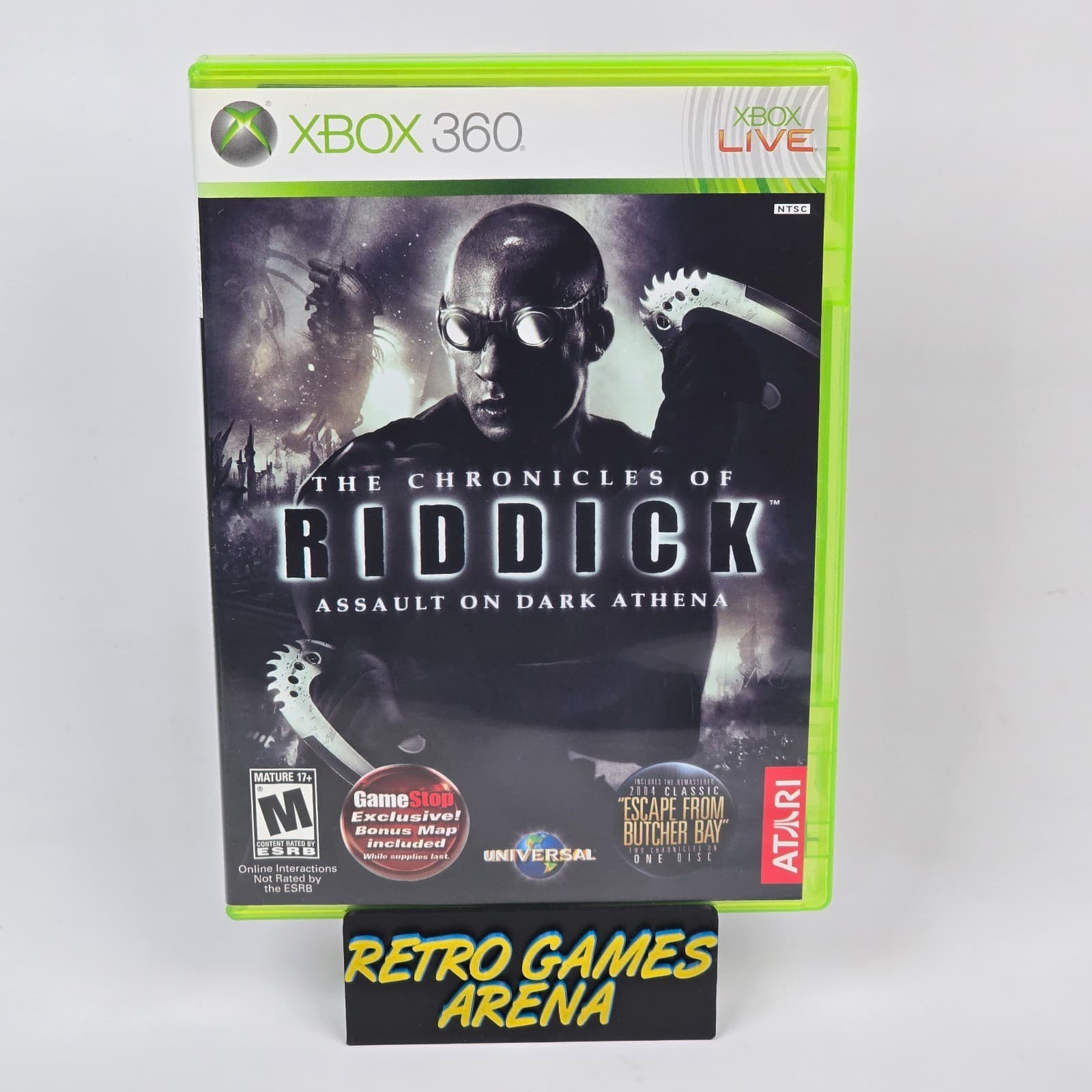 The Chronicles of Riddick: Assault on Dark Athena (Xbox 360) CIB COMPLETE