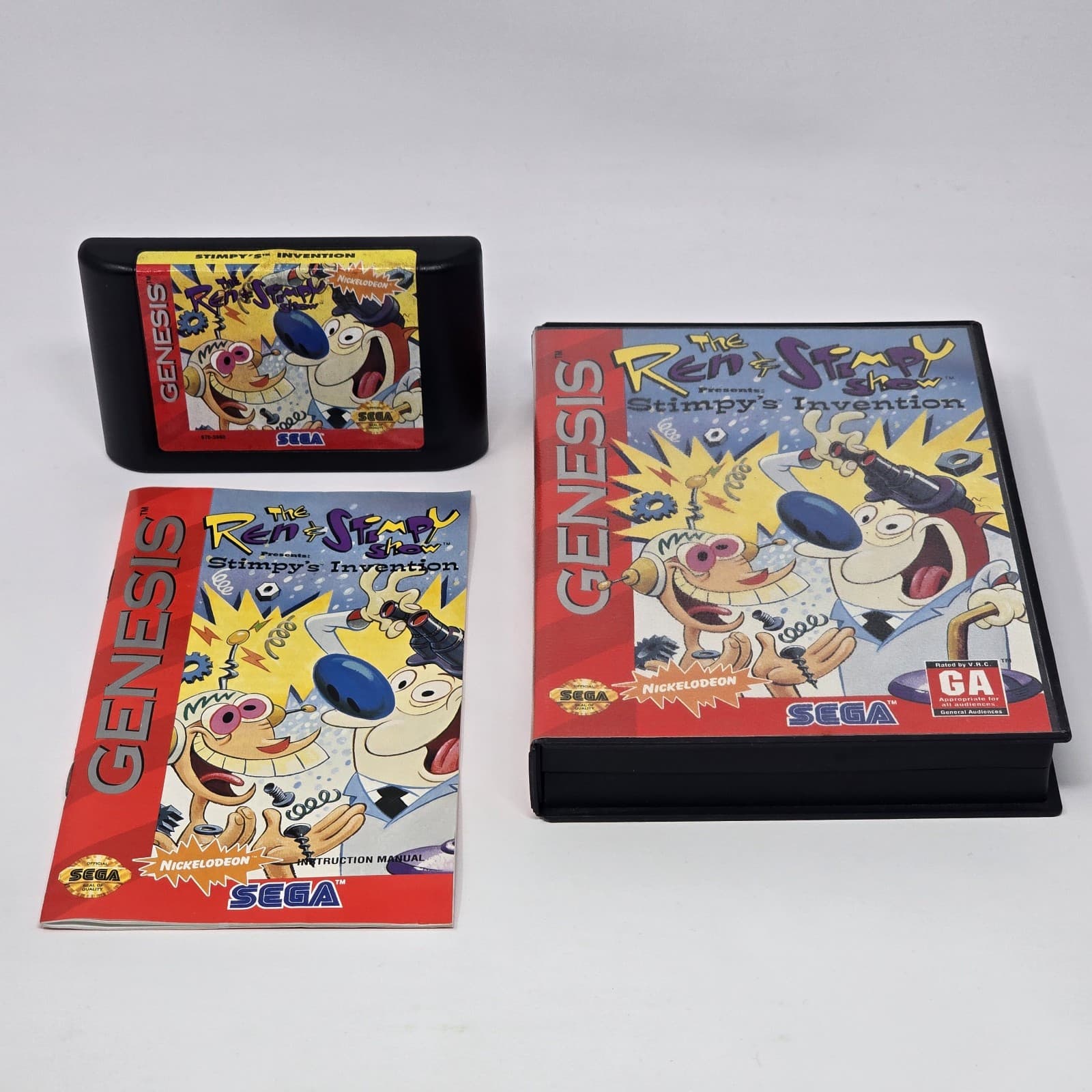 Ren & Stimpy Show Presents: Stimpy's Invention (Sega Genesis) CIB & TESTED