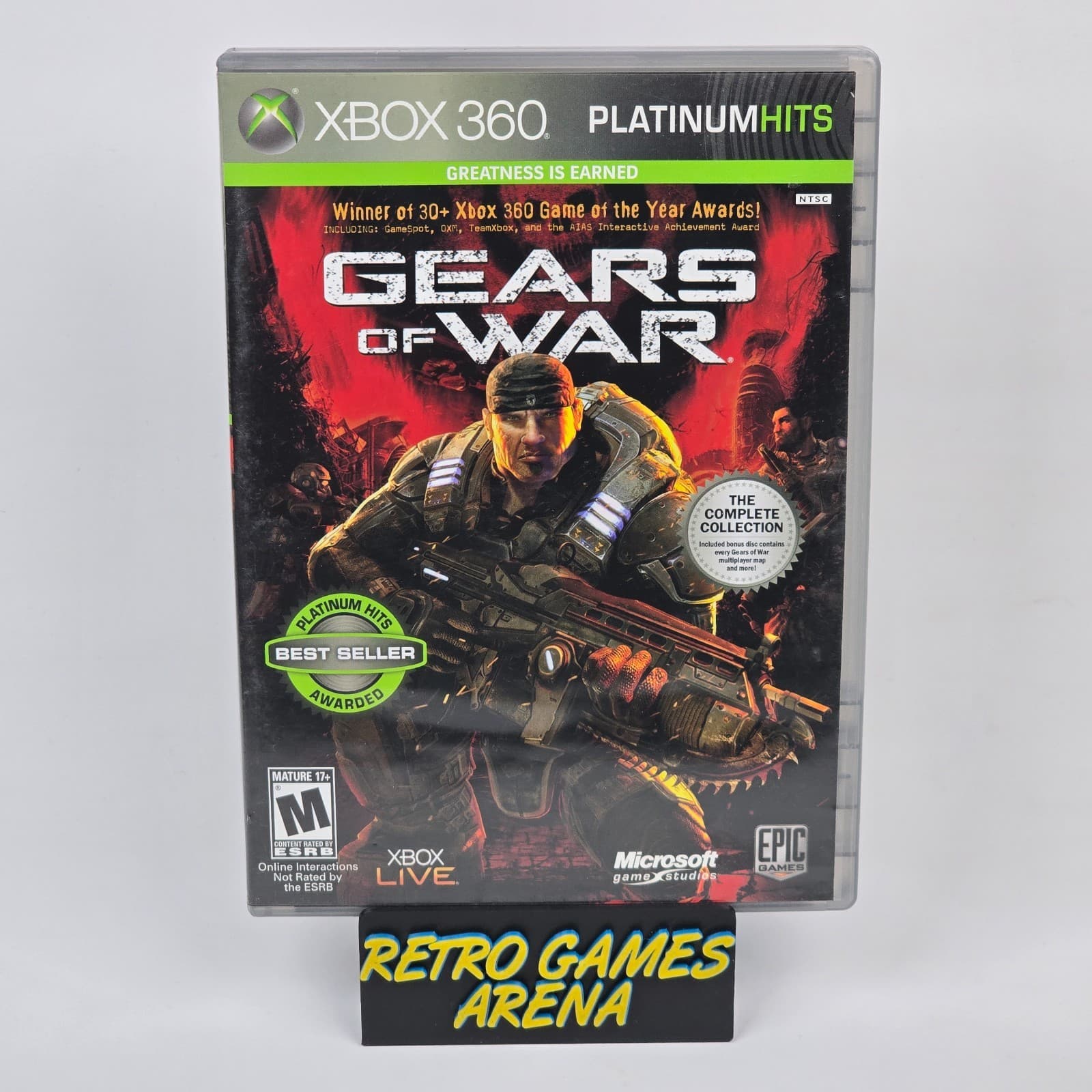 Gears of War (Xbox 360) Platinum Hits CIB COMPLETE