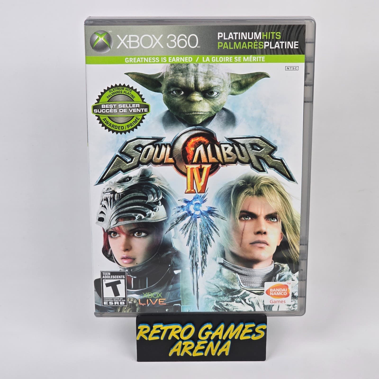 Soul Calibur IV 4 (Xbox 360) Platinum Hits CIB COMPLETE