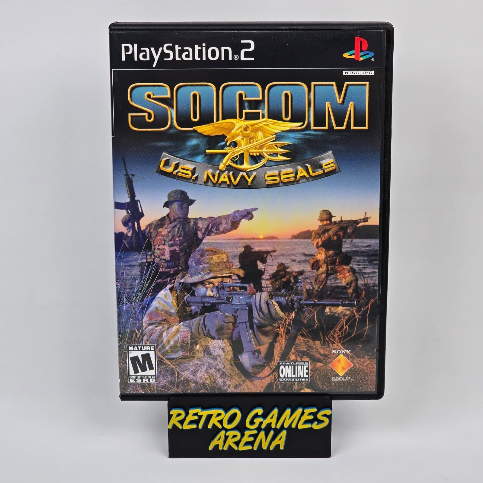 SOCOM U.S. Navy SEALs (PlayStation 2 PS2) Black Label Case & Disc