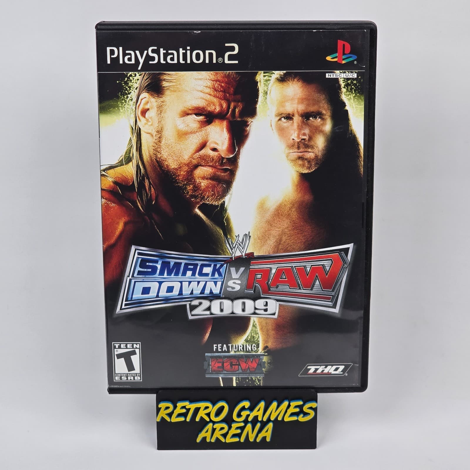 WWE Smackdown vs Raw 2009 Featuring ECW (PlayStation 2 PS2) Case & Disc