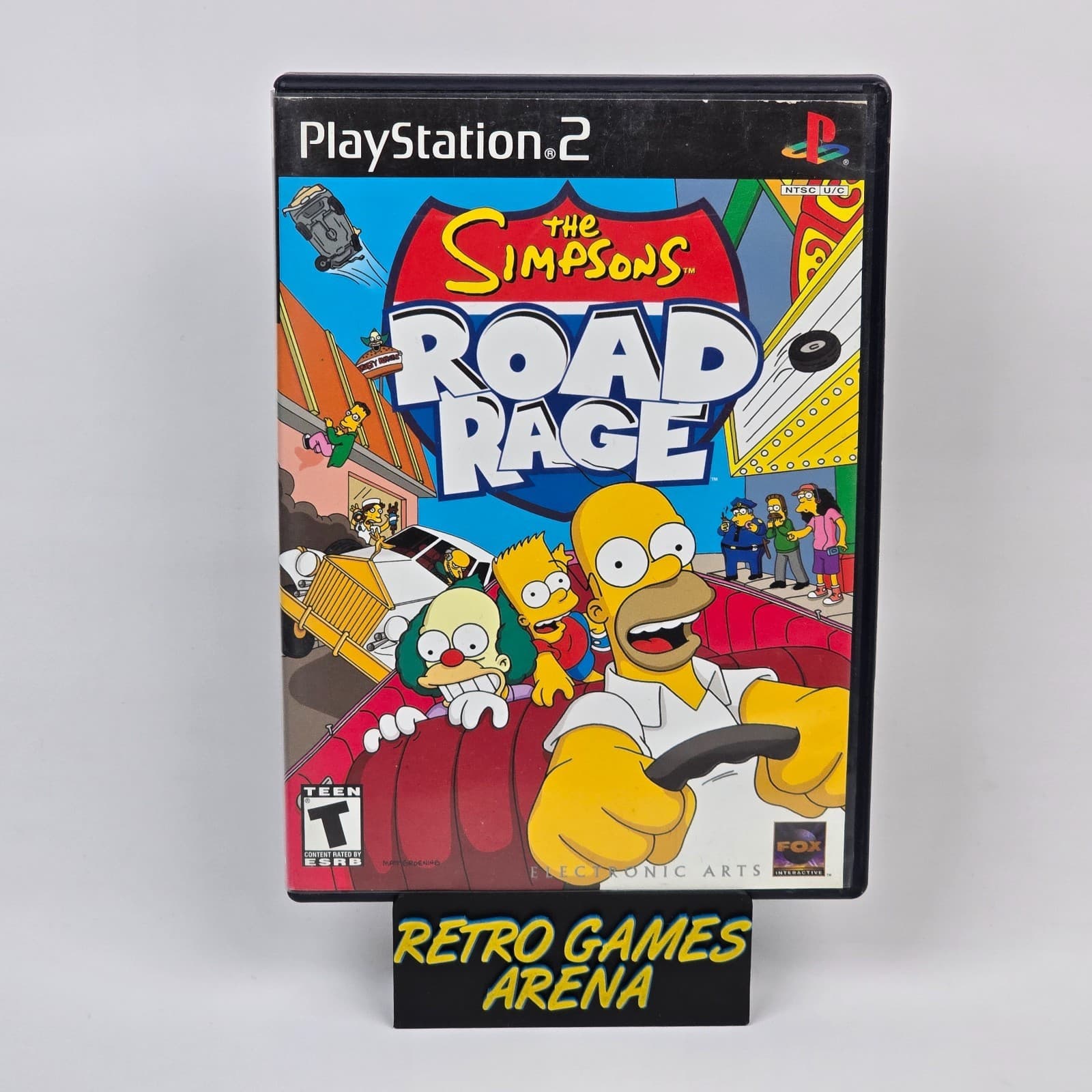 The Simpsons: Road Rage (PlayStation 2 PS2) Black Label Case & Disc