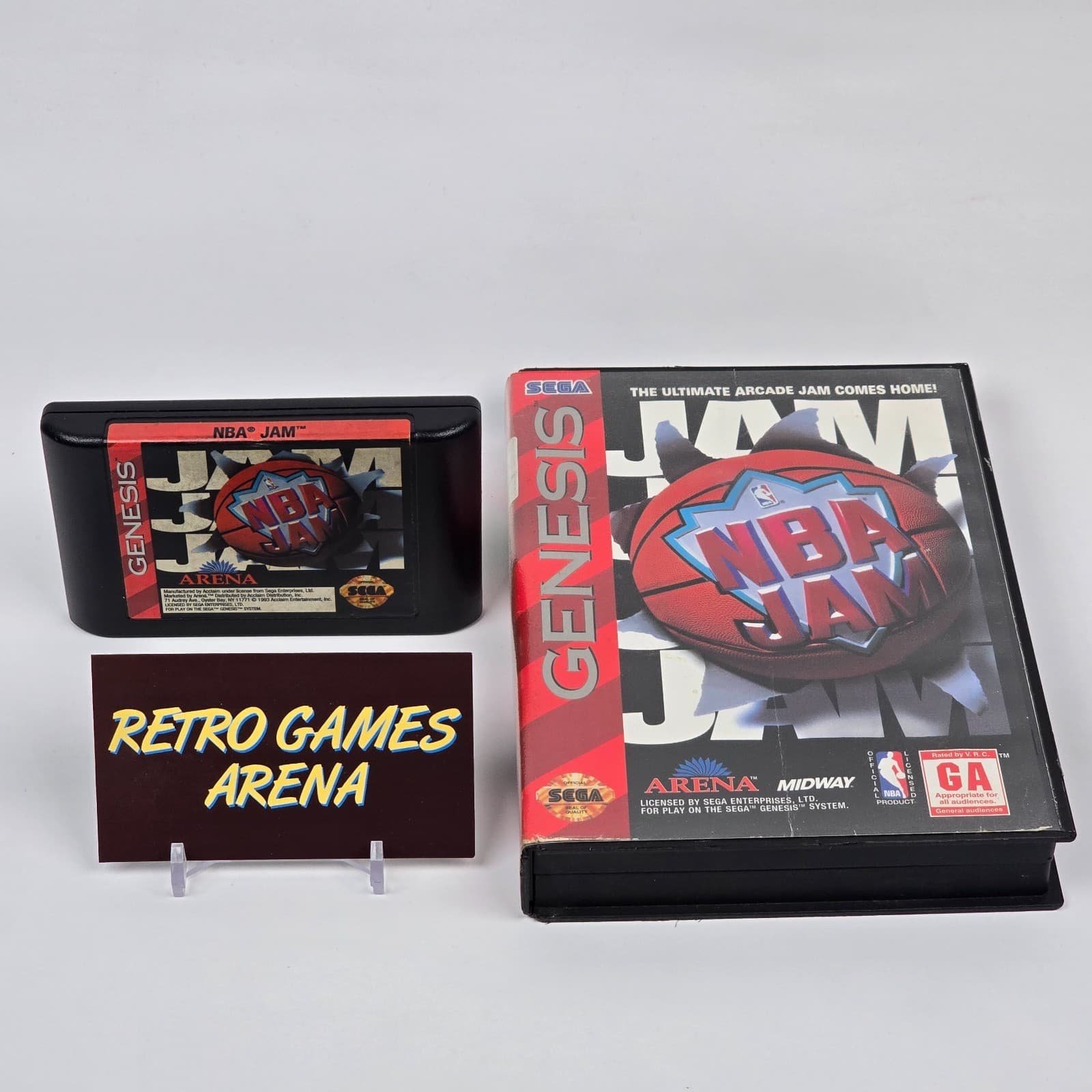 NBA Jam (Sega Genesis) Case & Cartridge