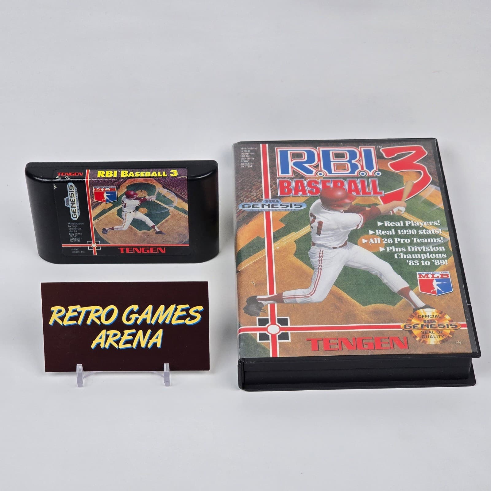 RBI R.B.I. Baseball 3 (Sega Genesis) Case & Cartridge
