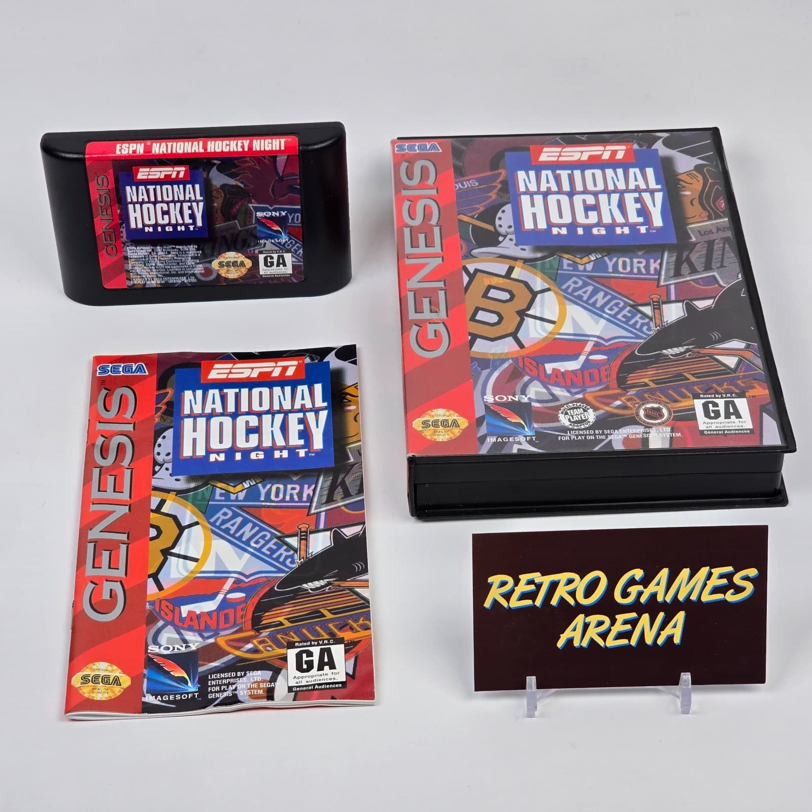 ESPN National Hockey Night (Sega Genesis) CIB COMPLETE