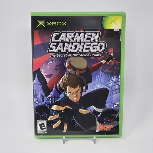 Carmen Sandiego: The Secret Stolen Drums (Original Xbox) Case & Disc TESTED