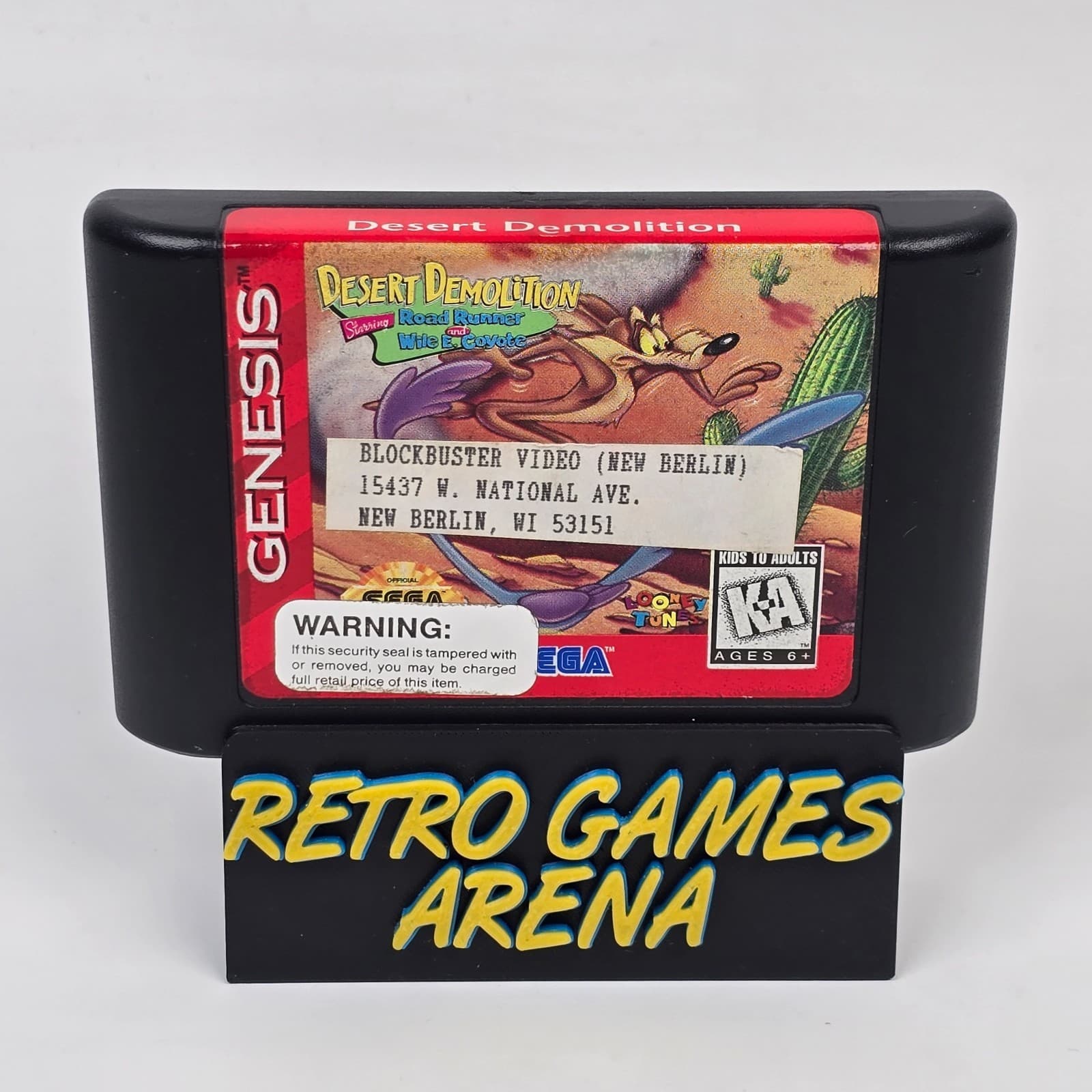 Desert Demolition (Sega Genesis) Cartridge (Stickers on Label)