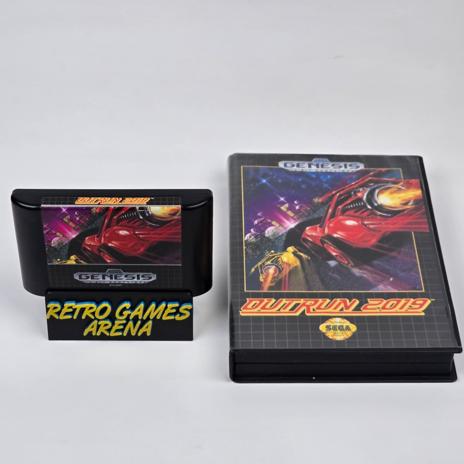 OutRun 2019 (Sega Genesis) Case & Cartridge